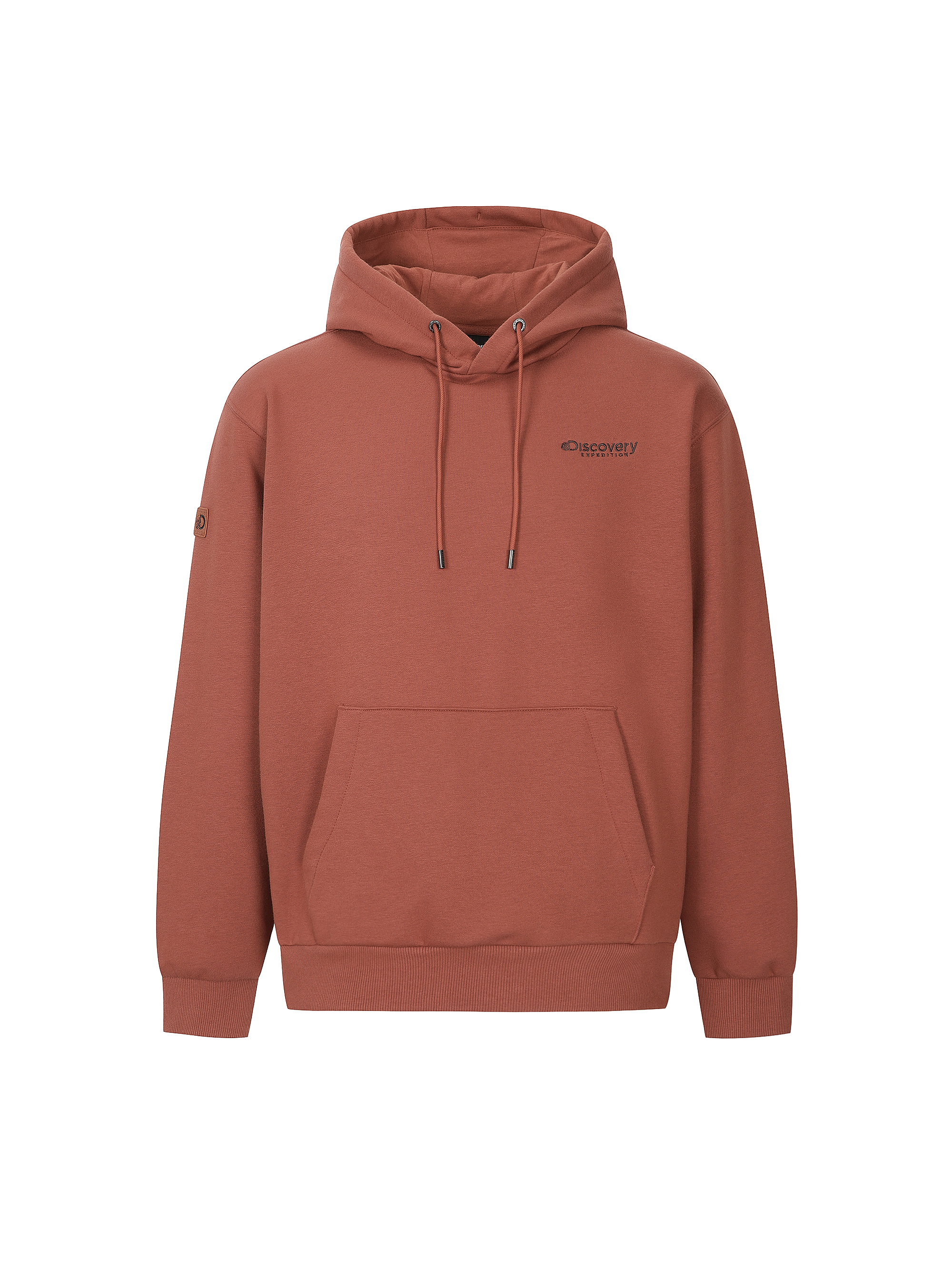 디스커버리 익스페디션 | 아웃도어 백그래픽 기모 후드티 (ORANGE)