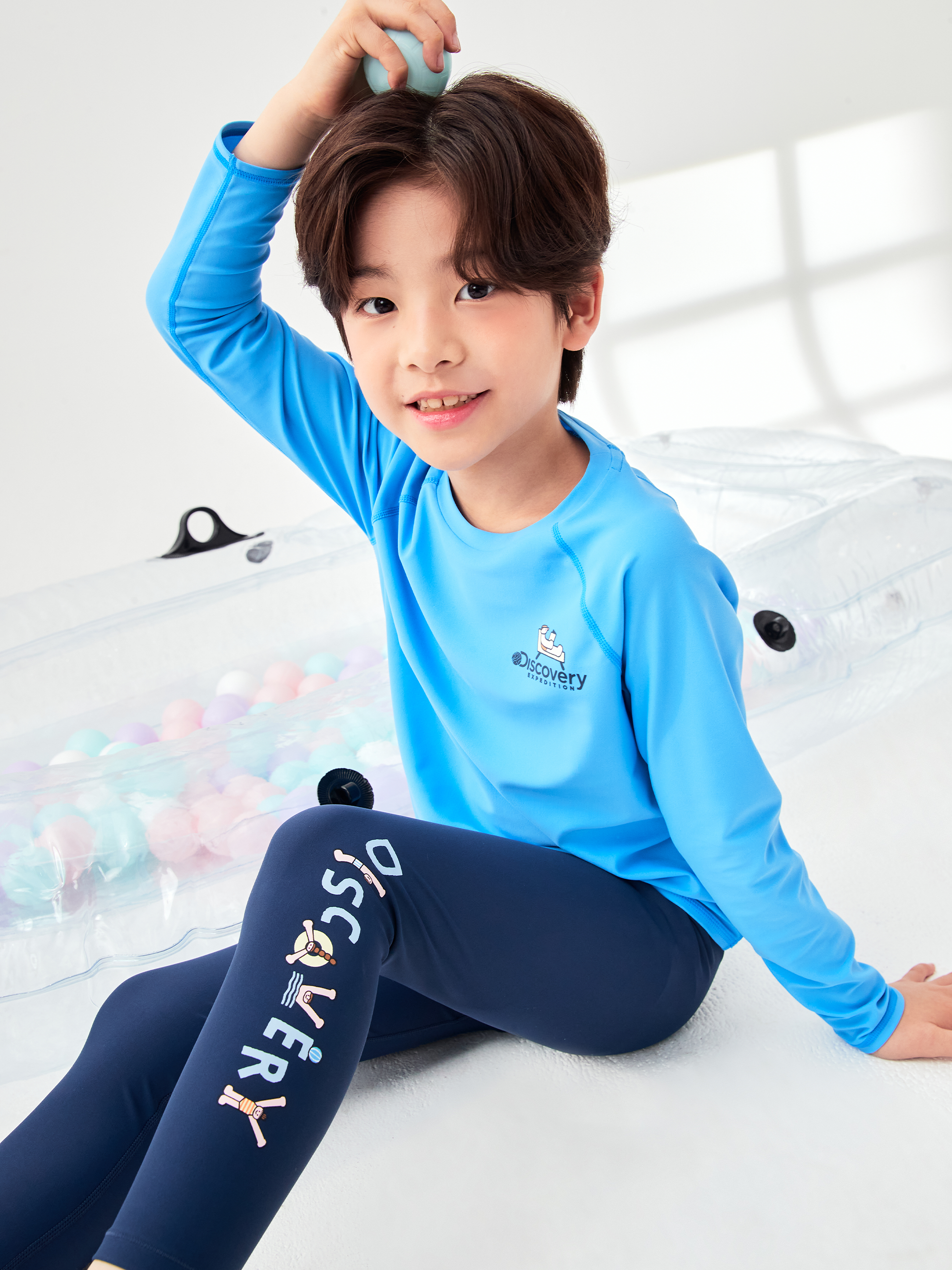 키즈 프레시벤트 김다예 콜라보 워터레깅스+모자 SET