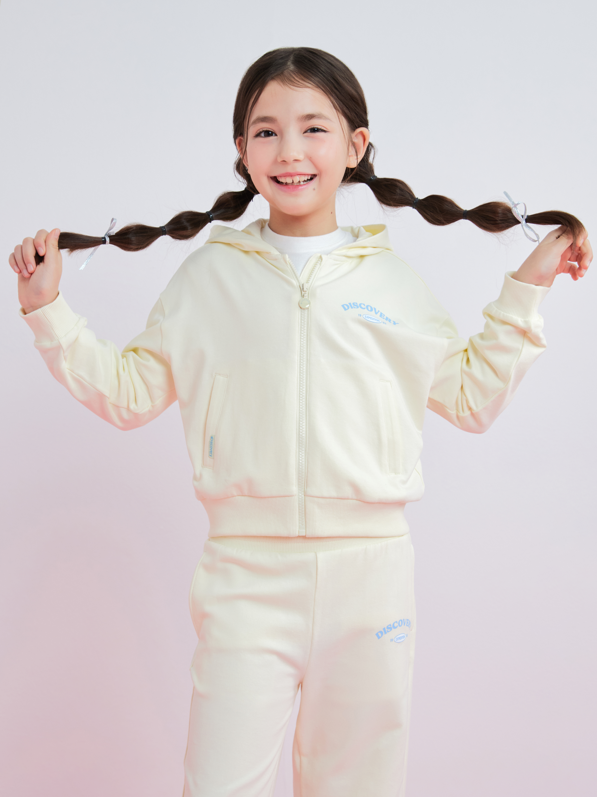 여아 세미크롭 트레이닝 후드집업