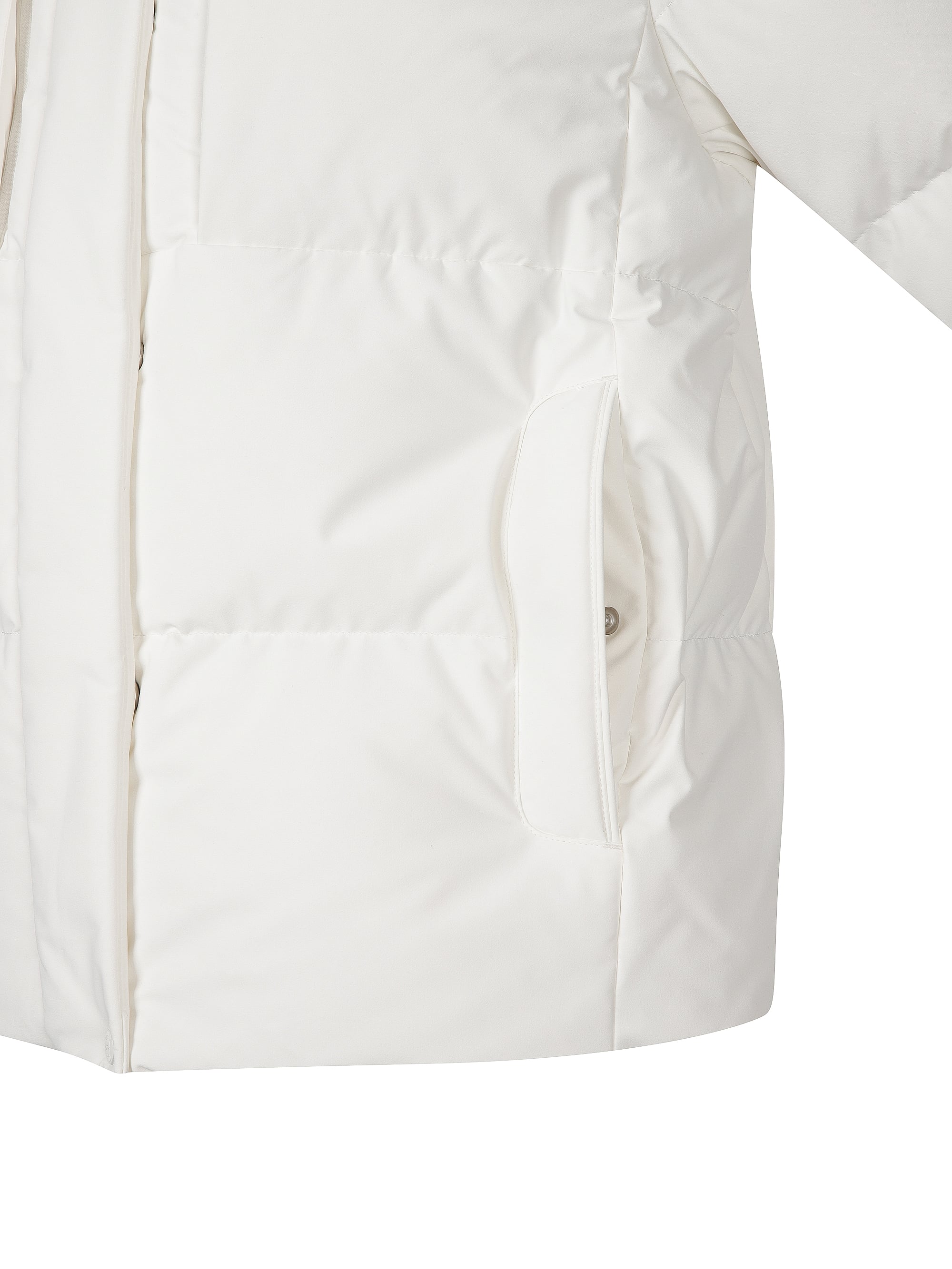 여성 레스터G 하이넥 구스다운 숏패딩