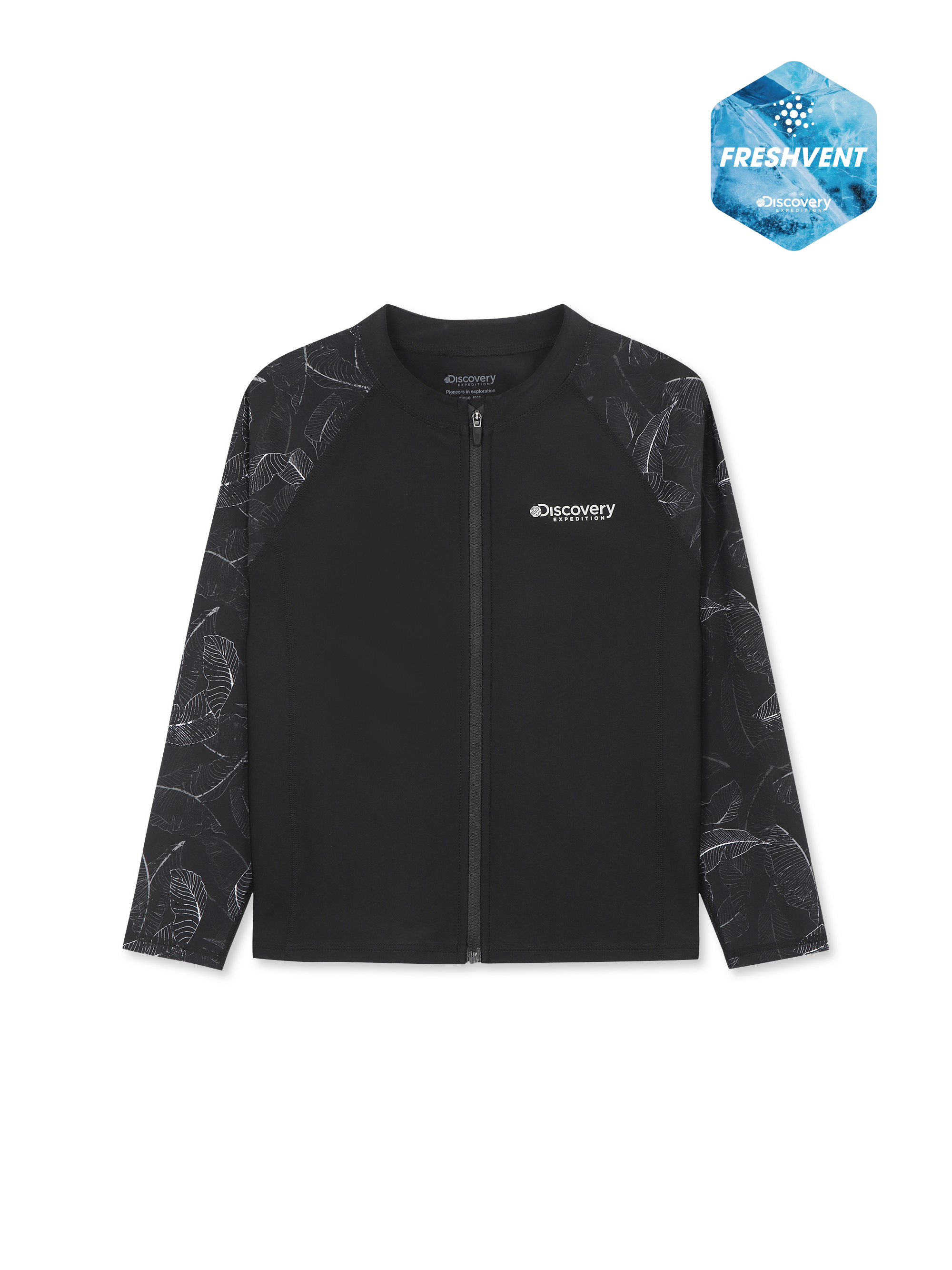 키즈 프레시벤트 소매패턴 풀집업 래쉬가드