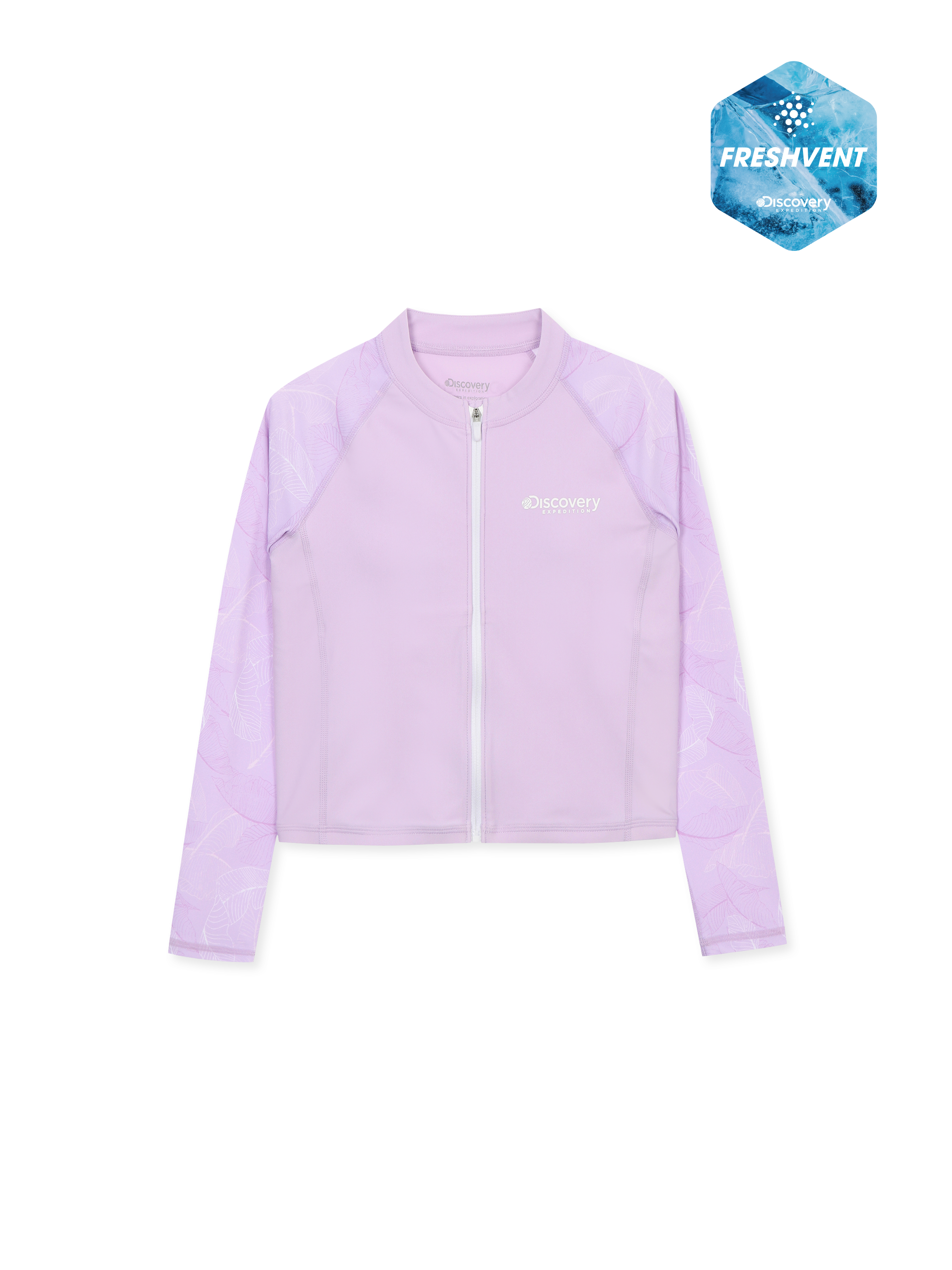 여아 프레시벤트 소매패턴 풀집업 세미크롭 래쉬가드