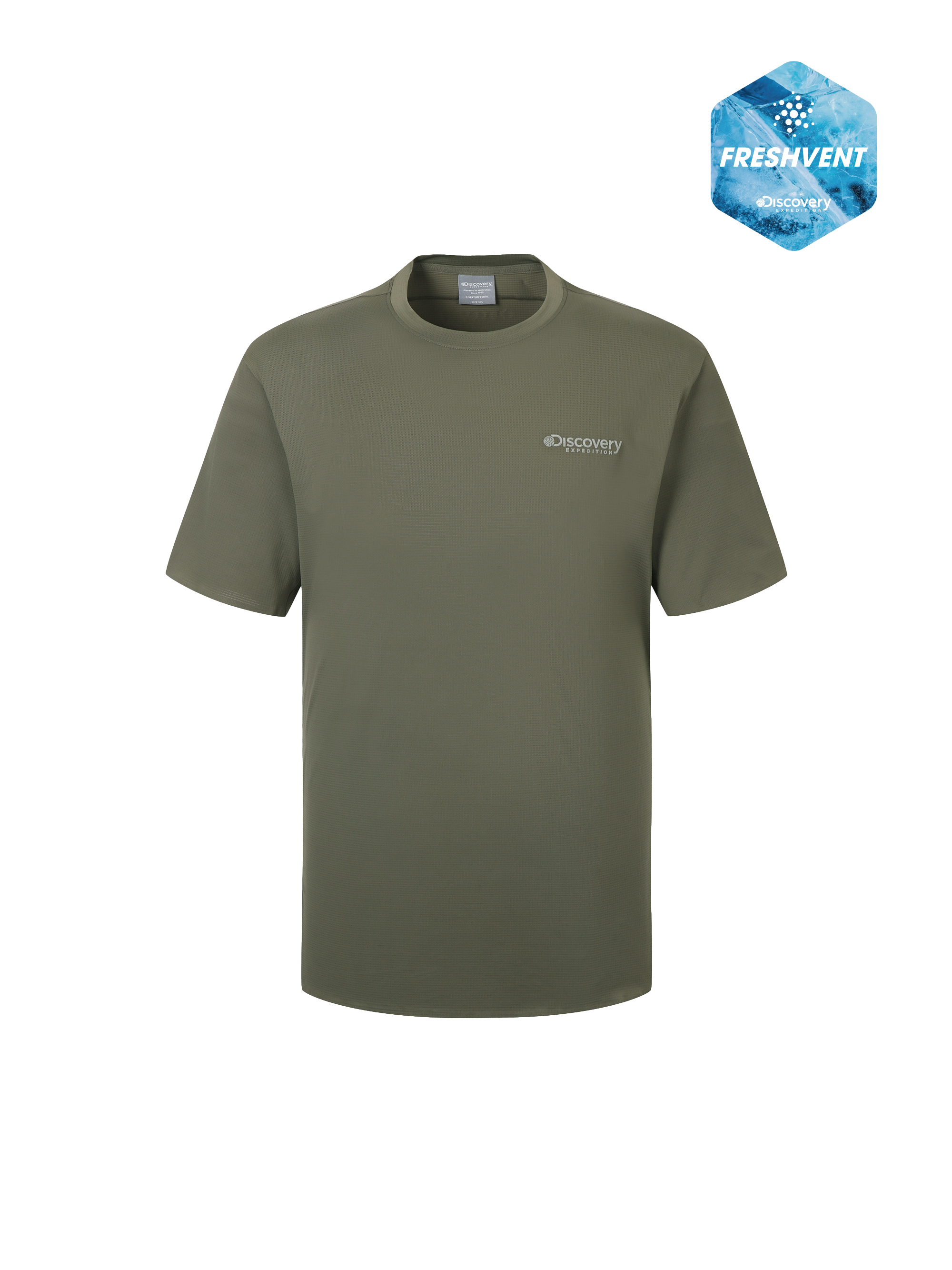 프레시벤트 남성 사선 절개 기능성 반팔티셔츠