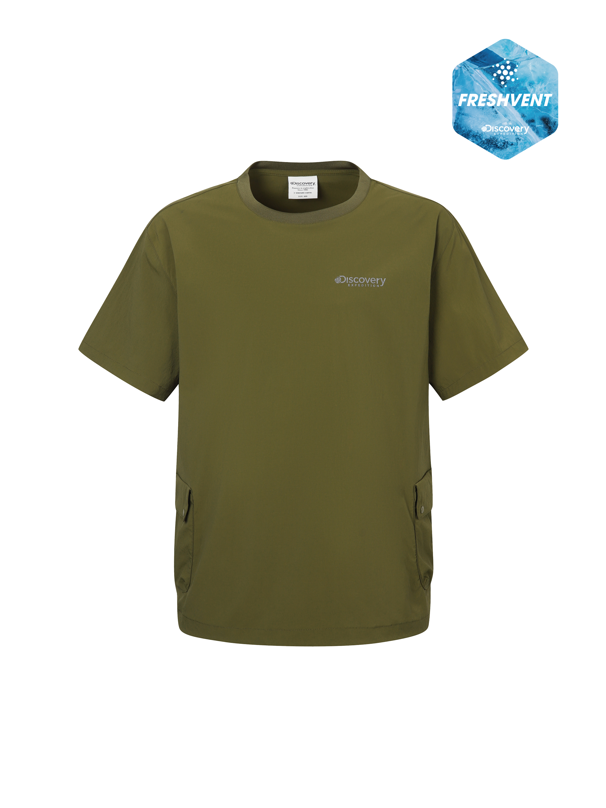 프레시벤트 우븐 남성 고프코어 투포켓 반팔티셔츠