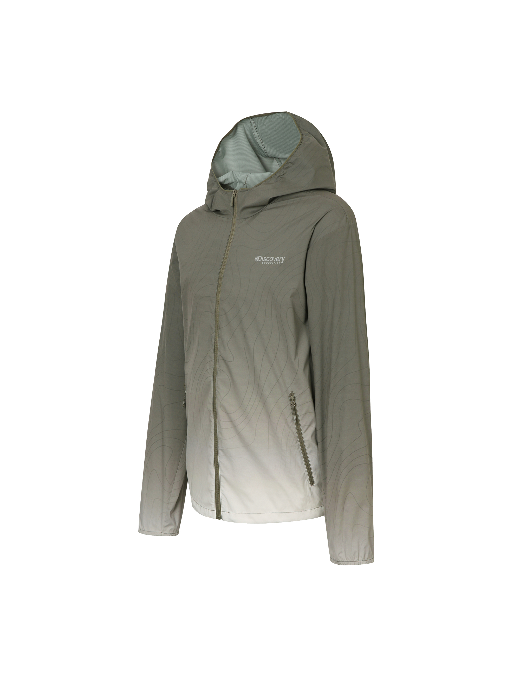 남성 등고선 프린트 바람막이