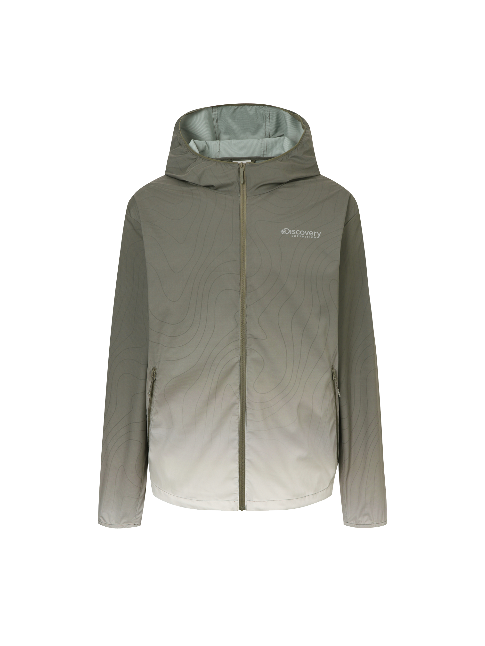 남성 등고선 프린트 바람막이