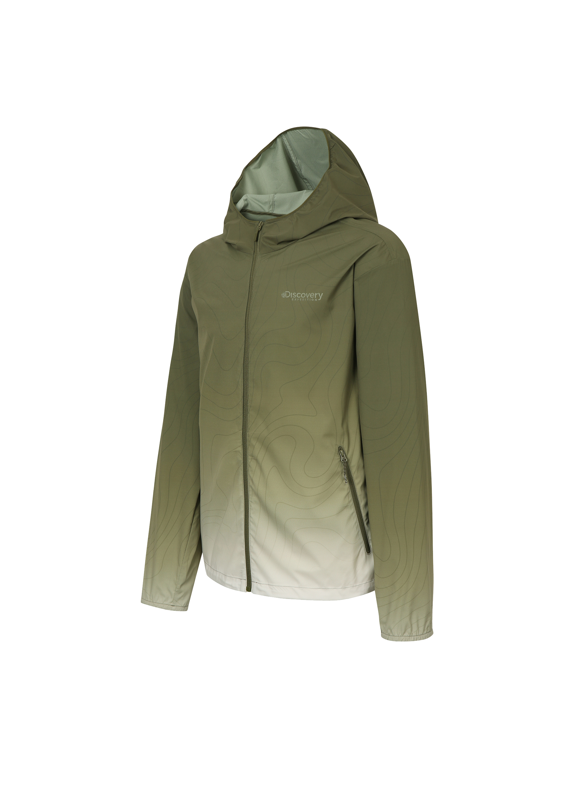 남성 등고선 프린트 바람막이