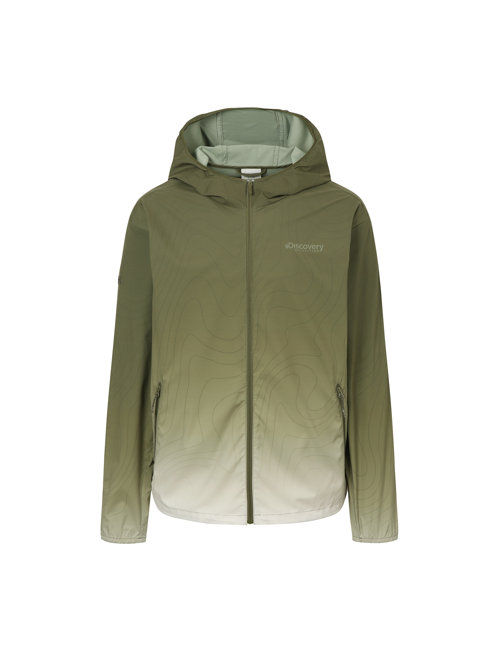 남성 등고선 프린트 바람막이