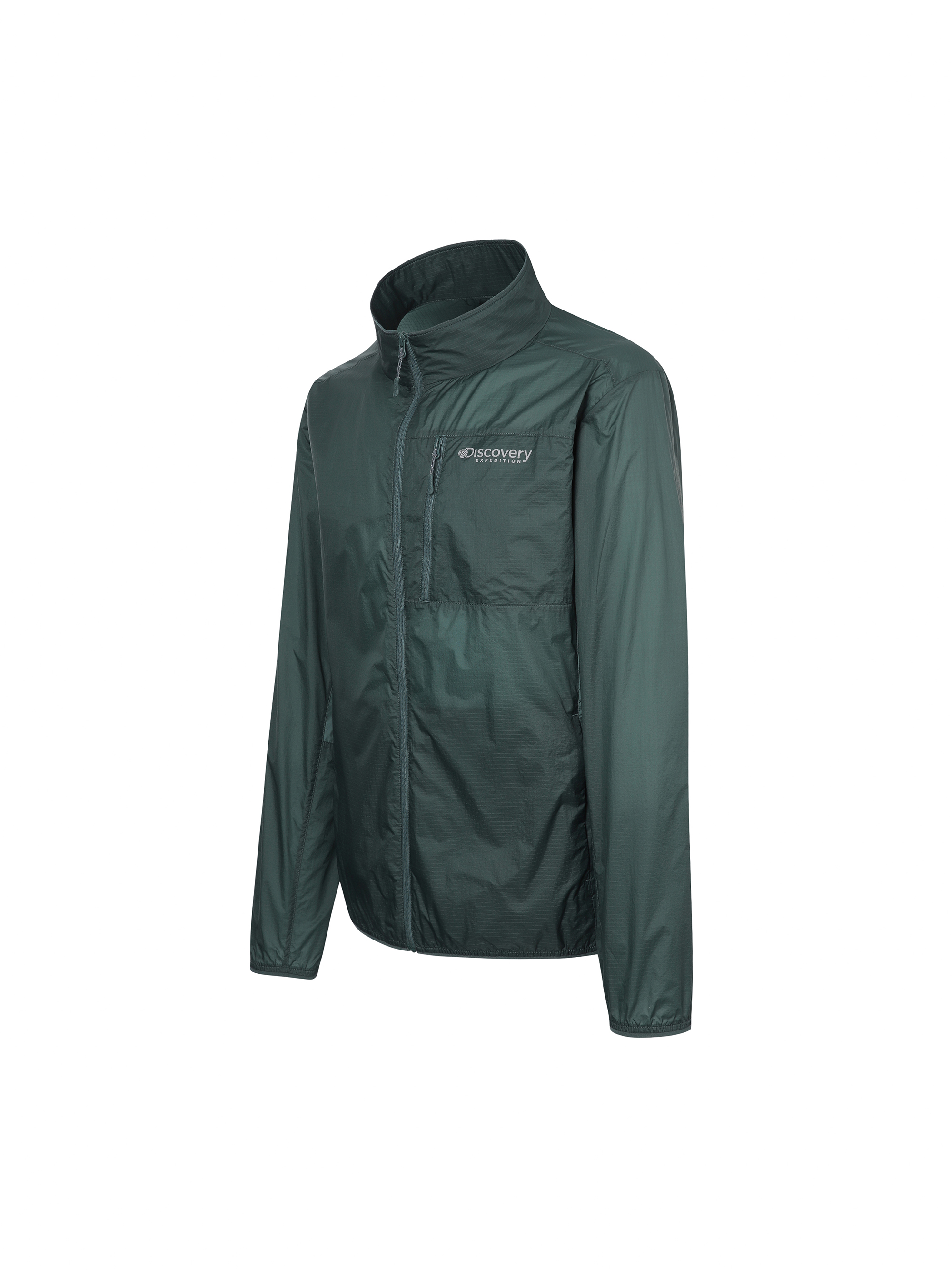 남성 초경량 립스탑 하이넥 바람막이