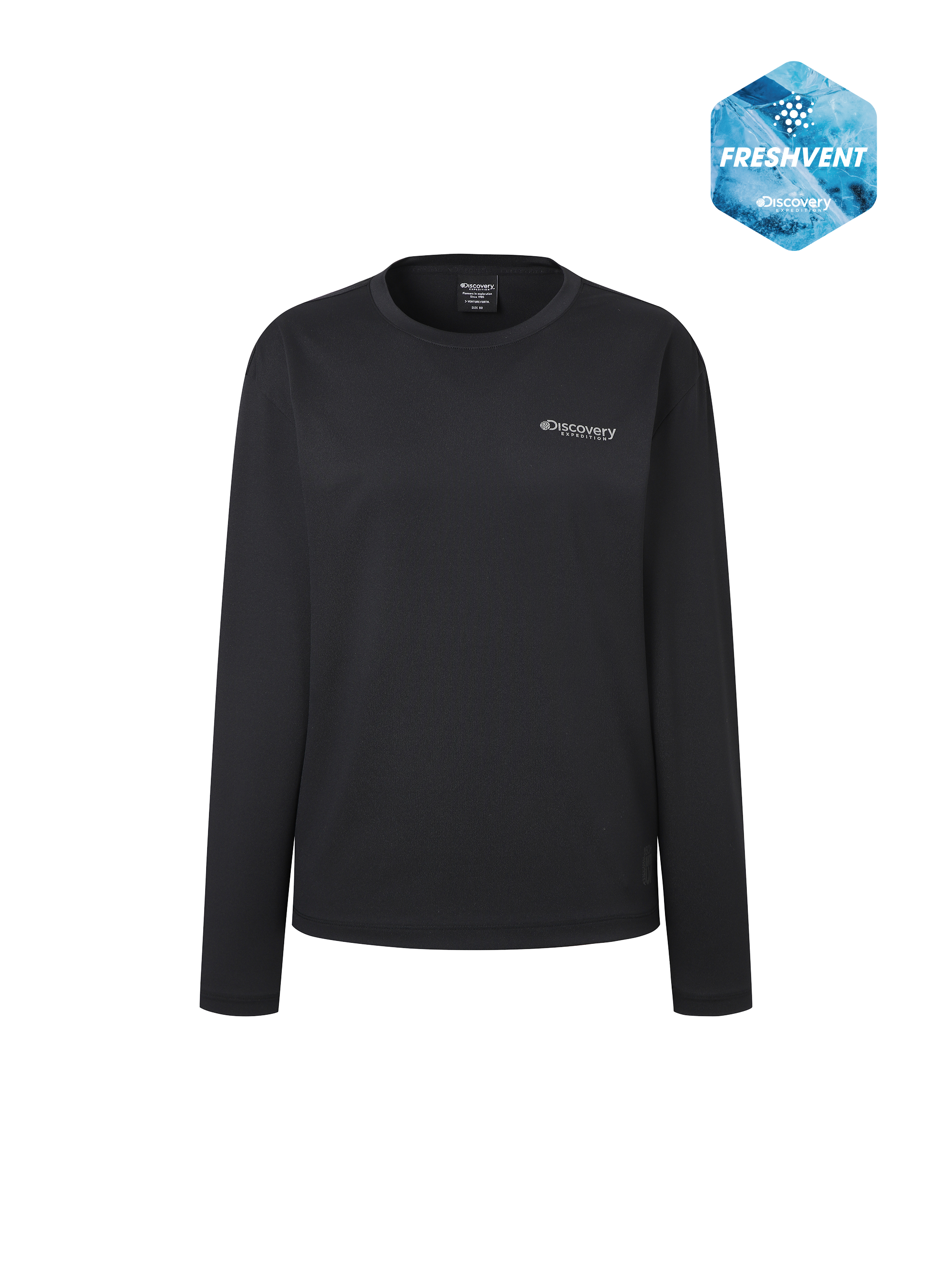 프레시벤트 여성 백그래픽 긴팔 워터티셔츠