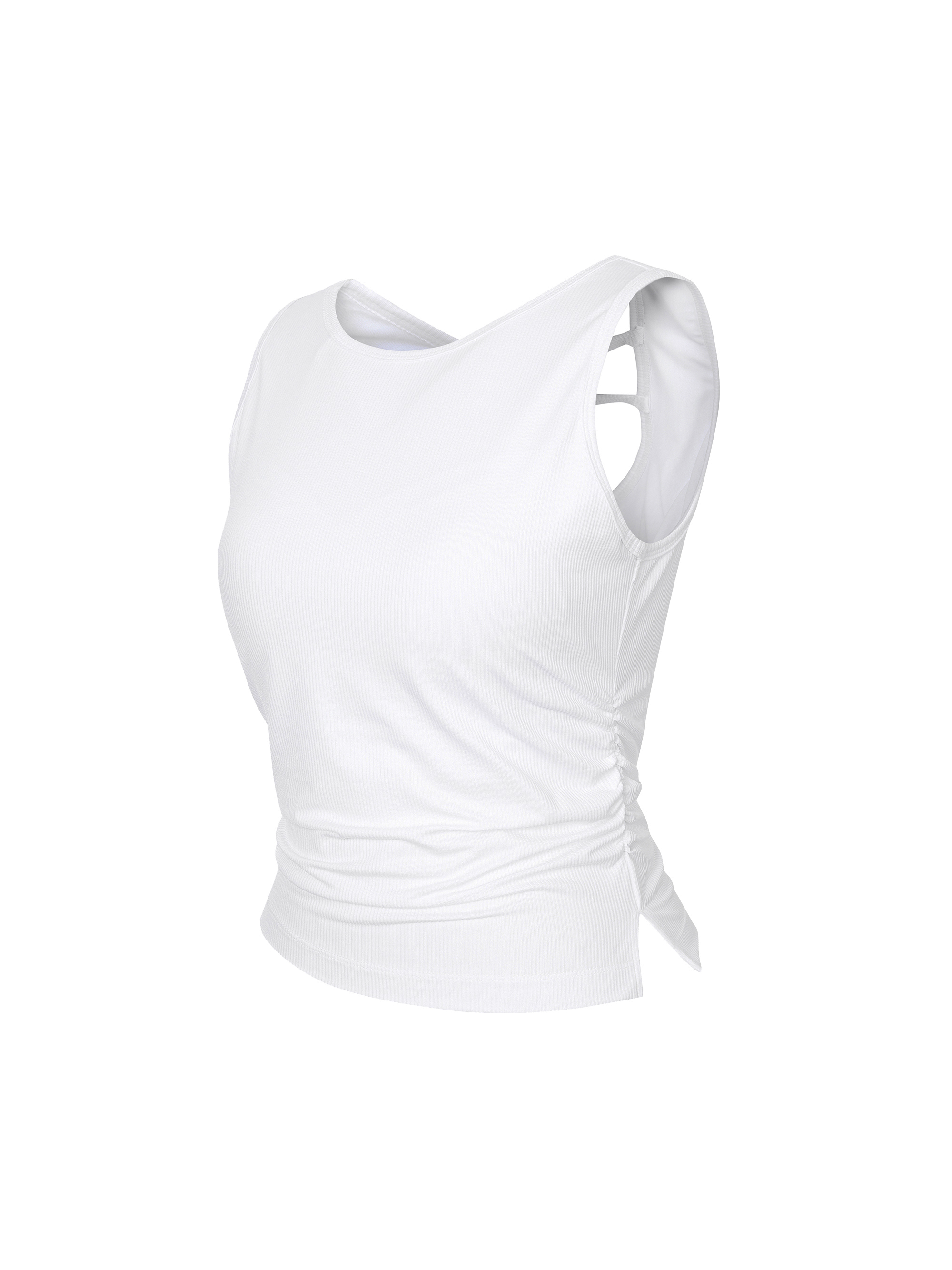 프레시벤트 여성 슬리브리스 워터 크롭탑