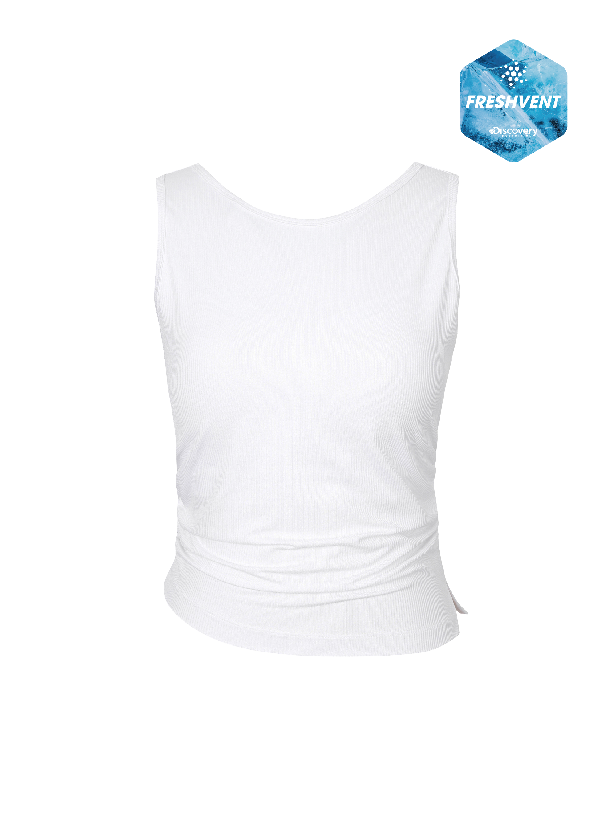 프레시벤트 여성 슬리브리스 워터 크롭탑