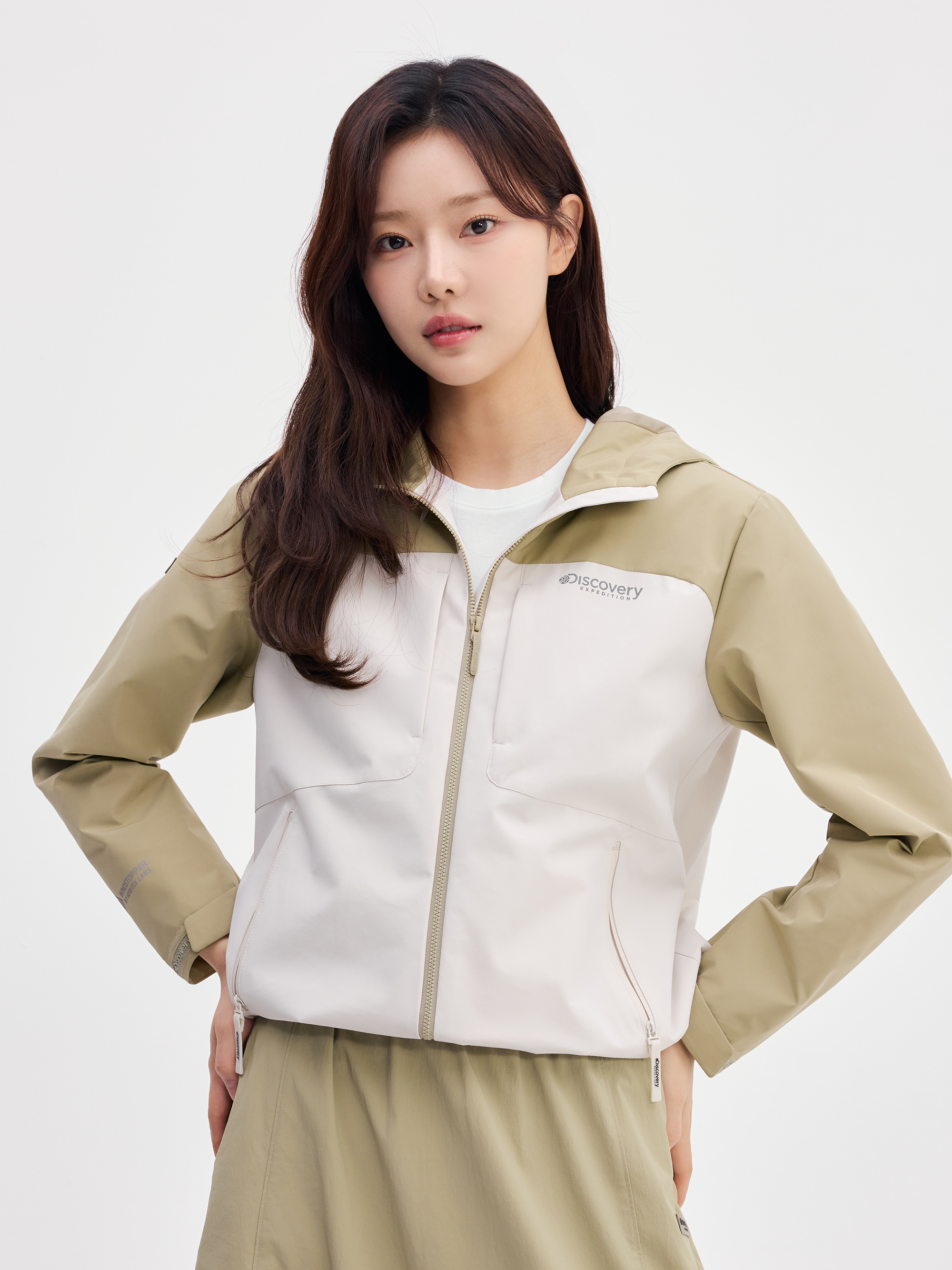 여성 컬러블럭 고어 윈드스토퍼 자켓