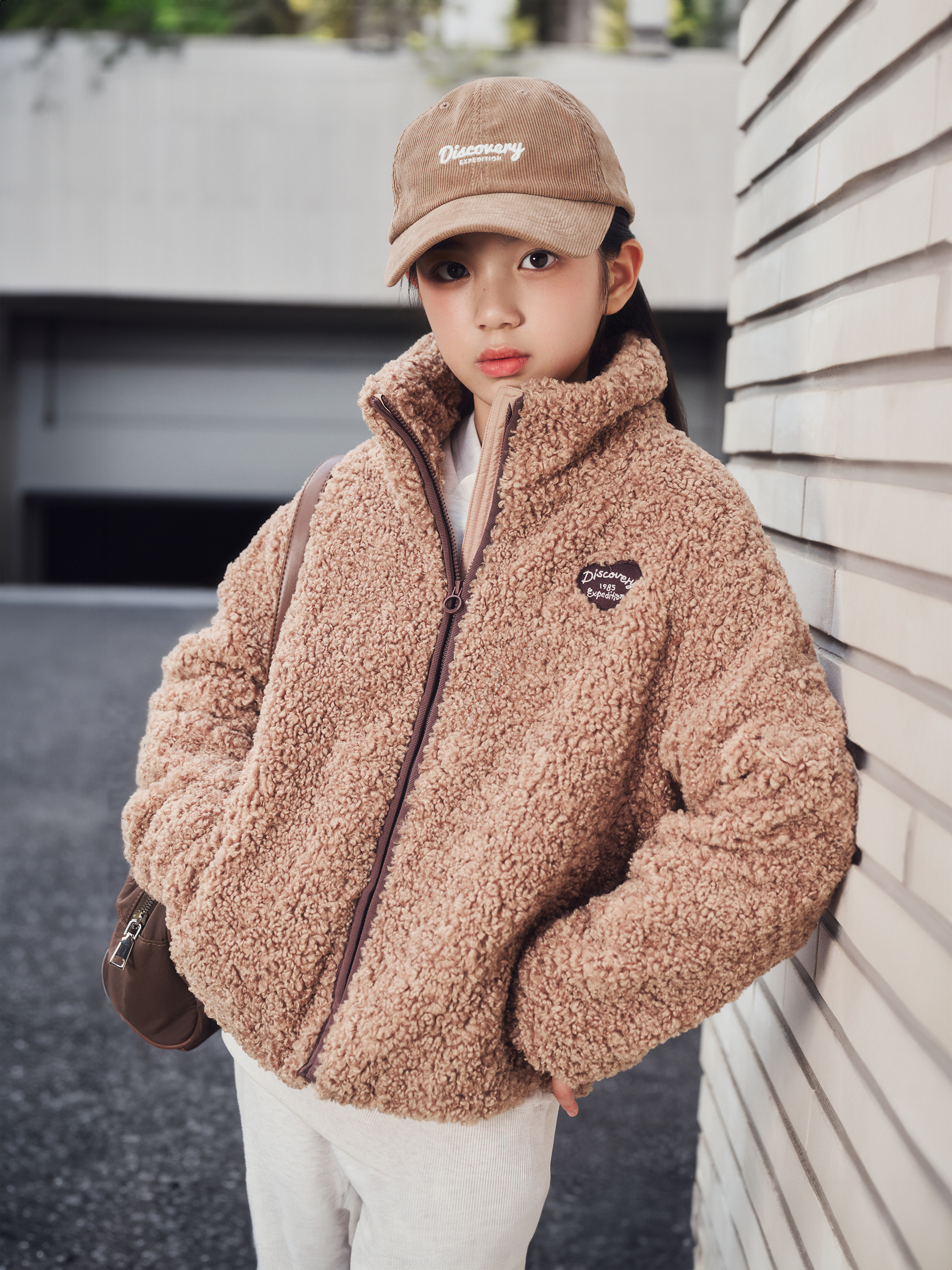 여아 하이넥 플리스 자켓