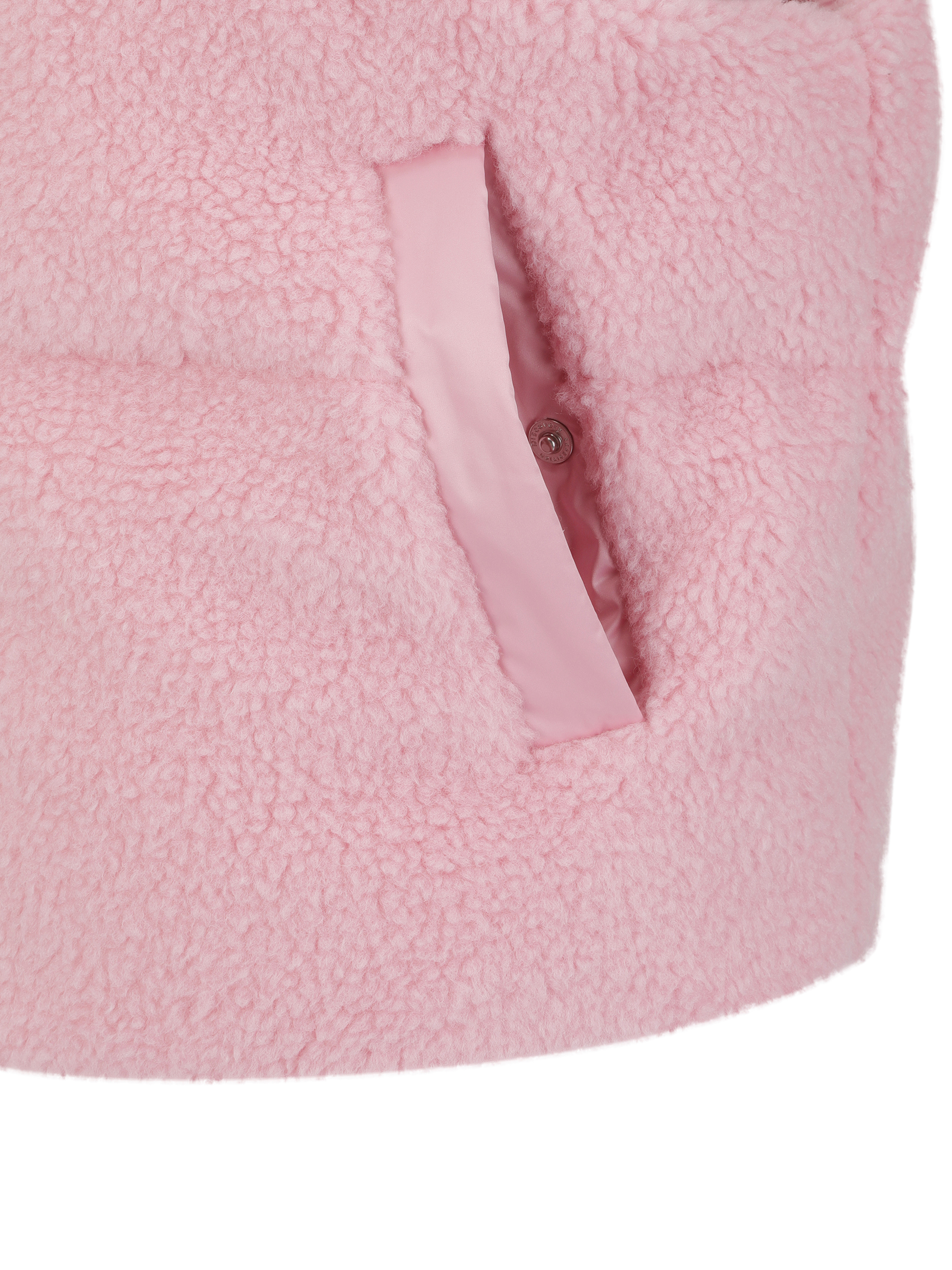 여성 올리브 크롭 셰르파 플리스 다운 패딩베스트