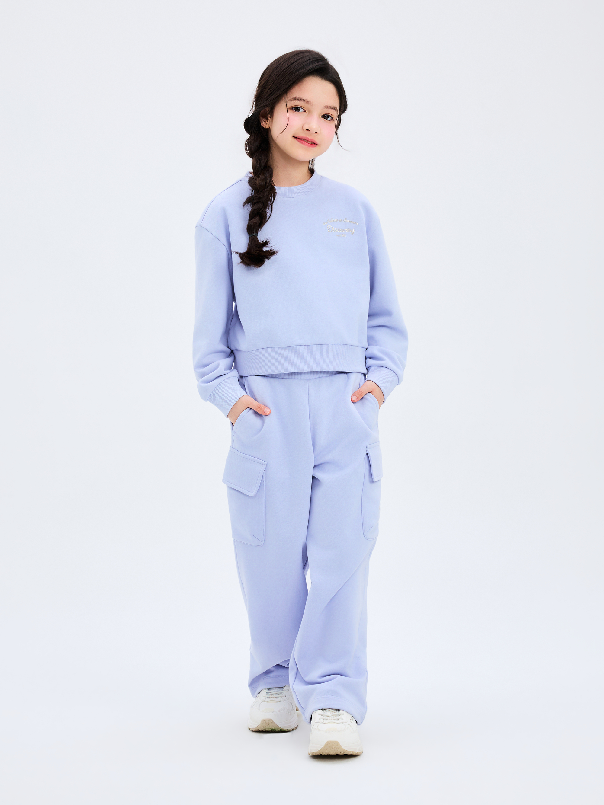 여아 로고 맨투맨-팬츠 2SET