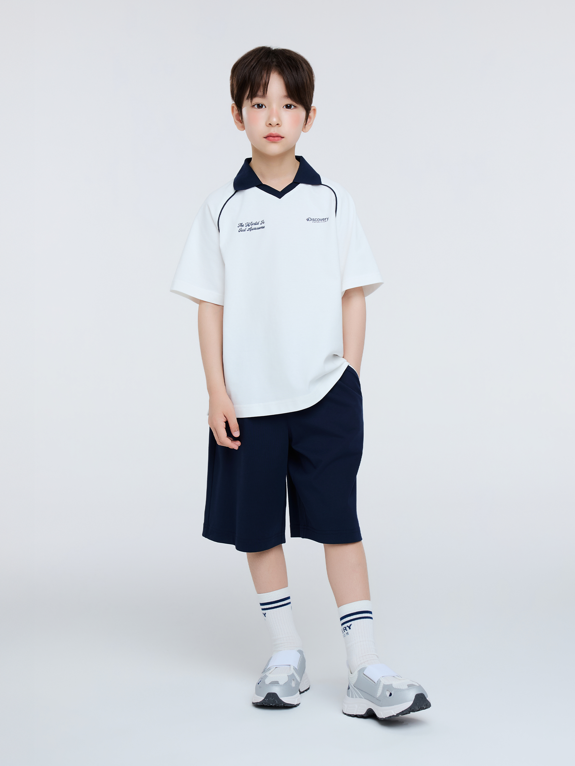 키즈 카라 반팔티+팬츠 2SET