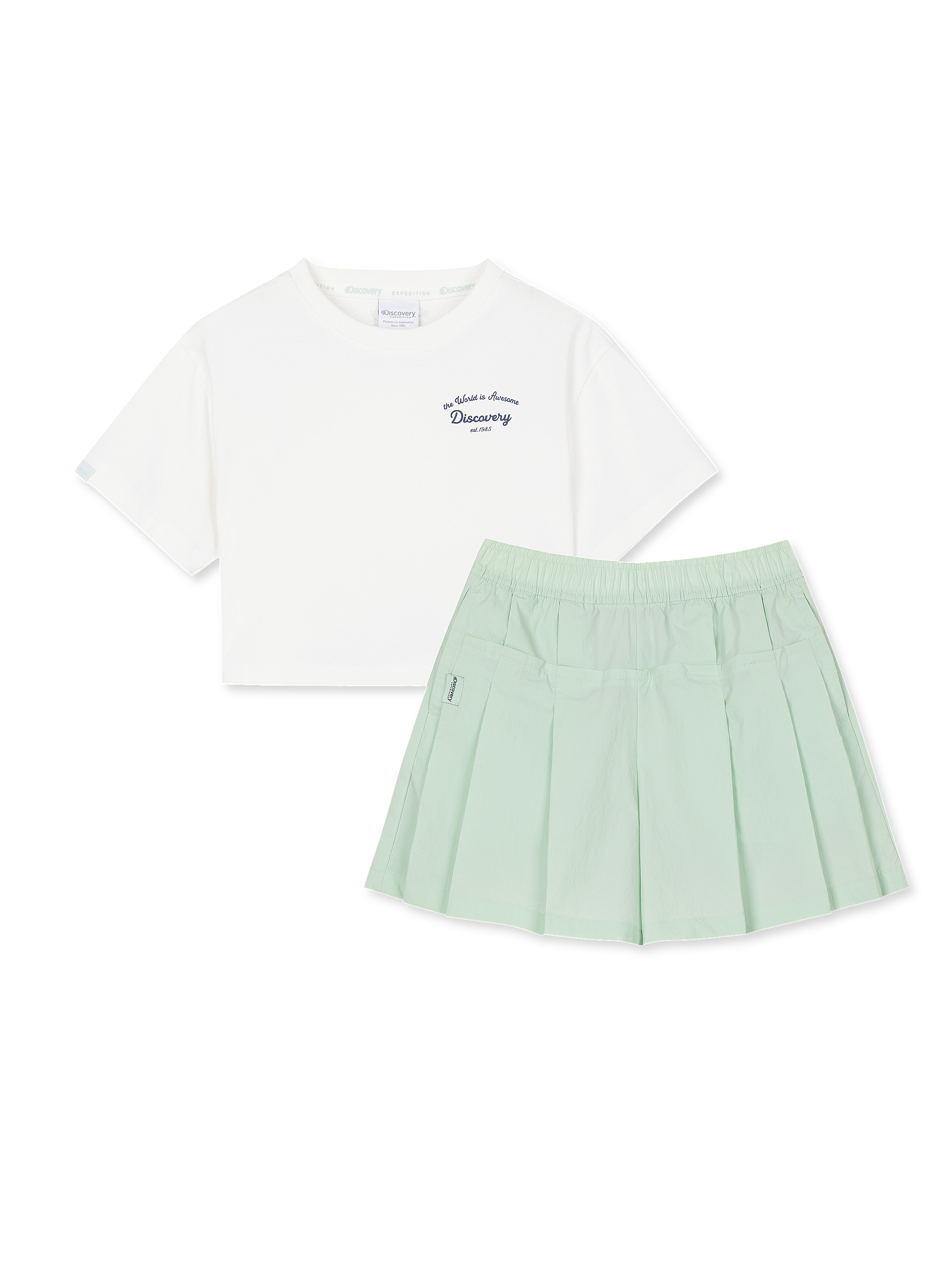 여아 반팔티+우븐 팬츠 SET