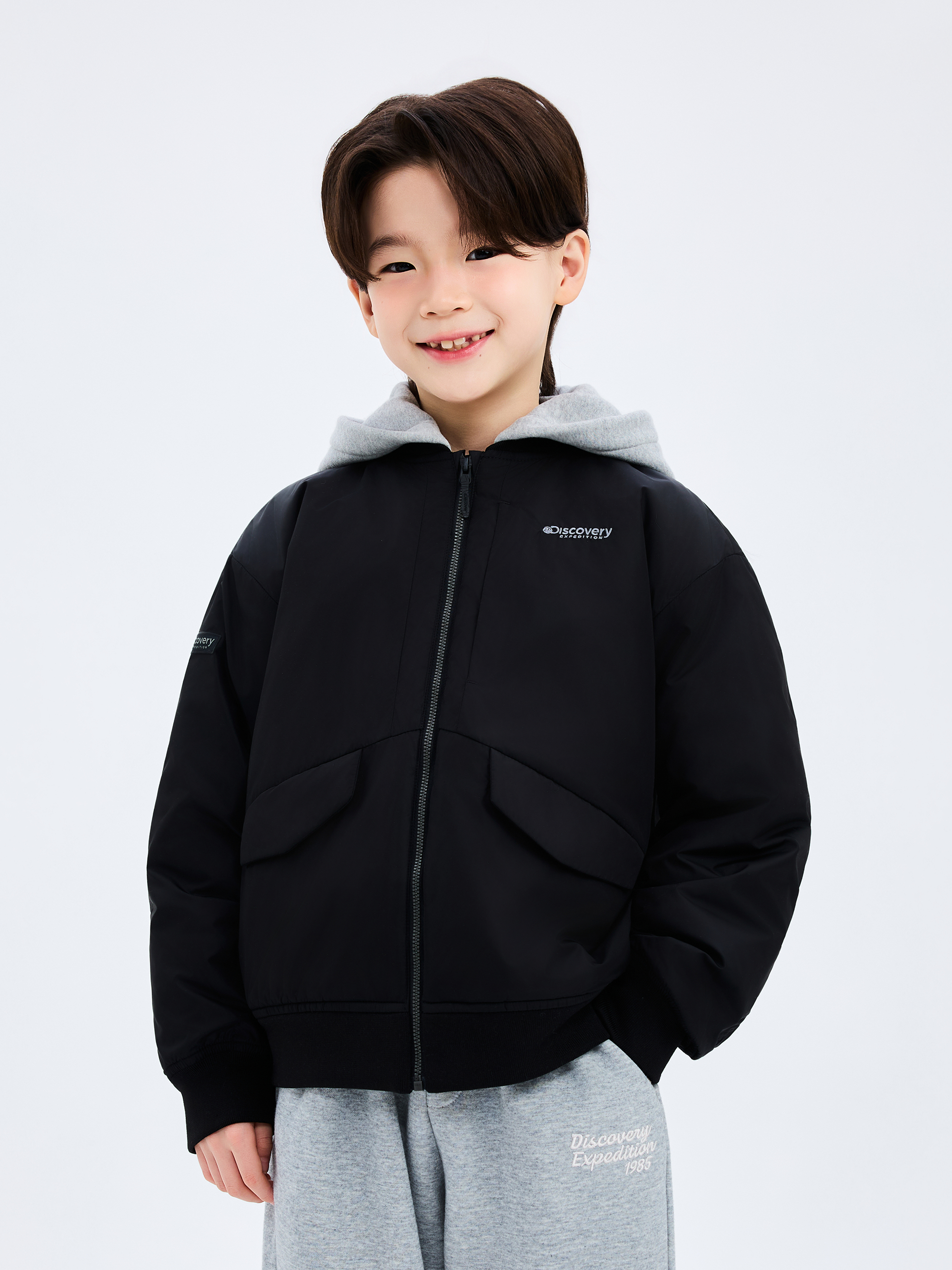 키즈 후드 디태처블 봄버 패딩 점퍼