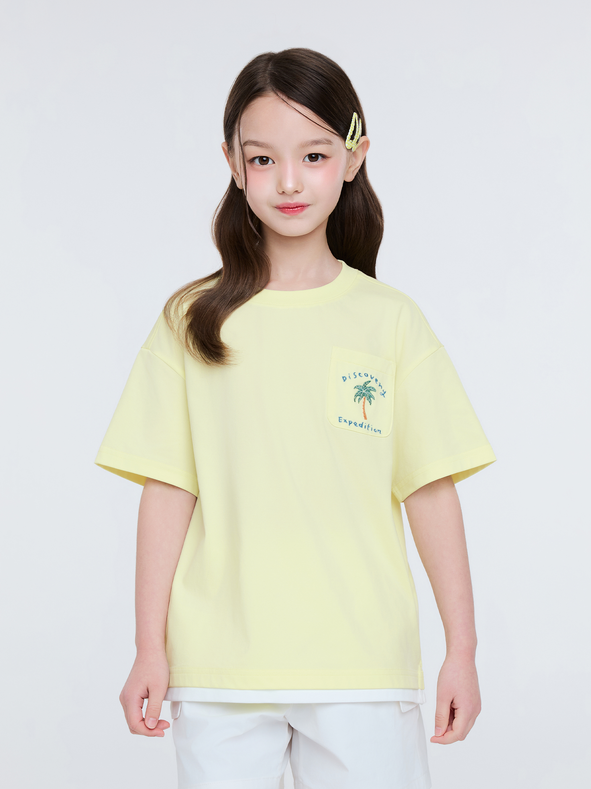 키즈 콜라보 와펜 그래픽 반팔티셔츠