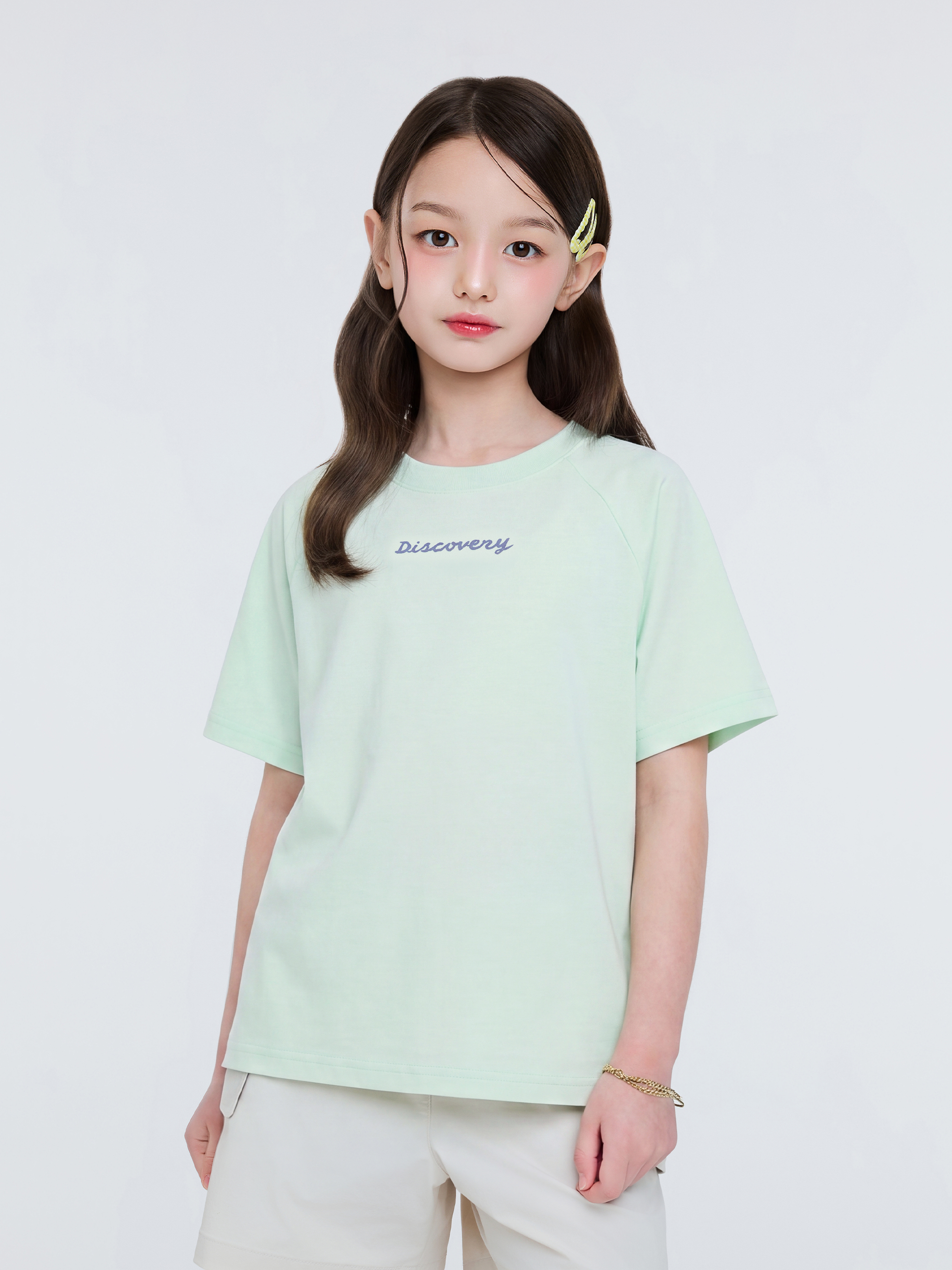 키즈 콜라보 그래픽 라글란 반팔티셔츠