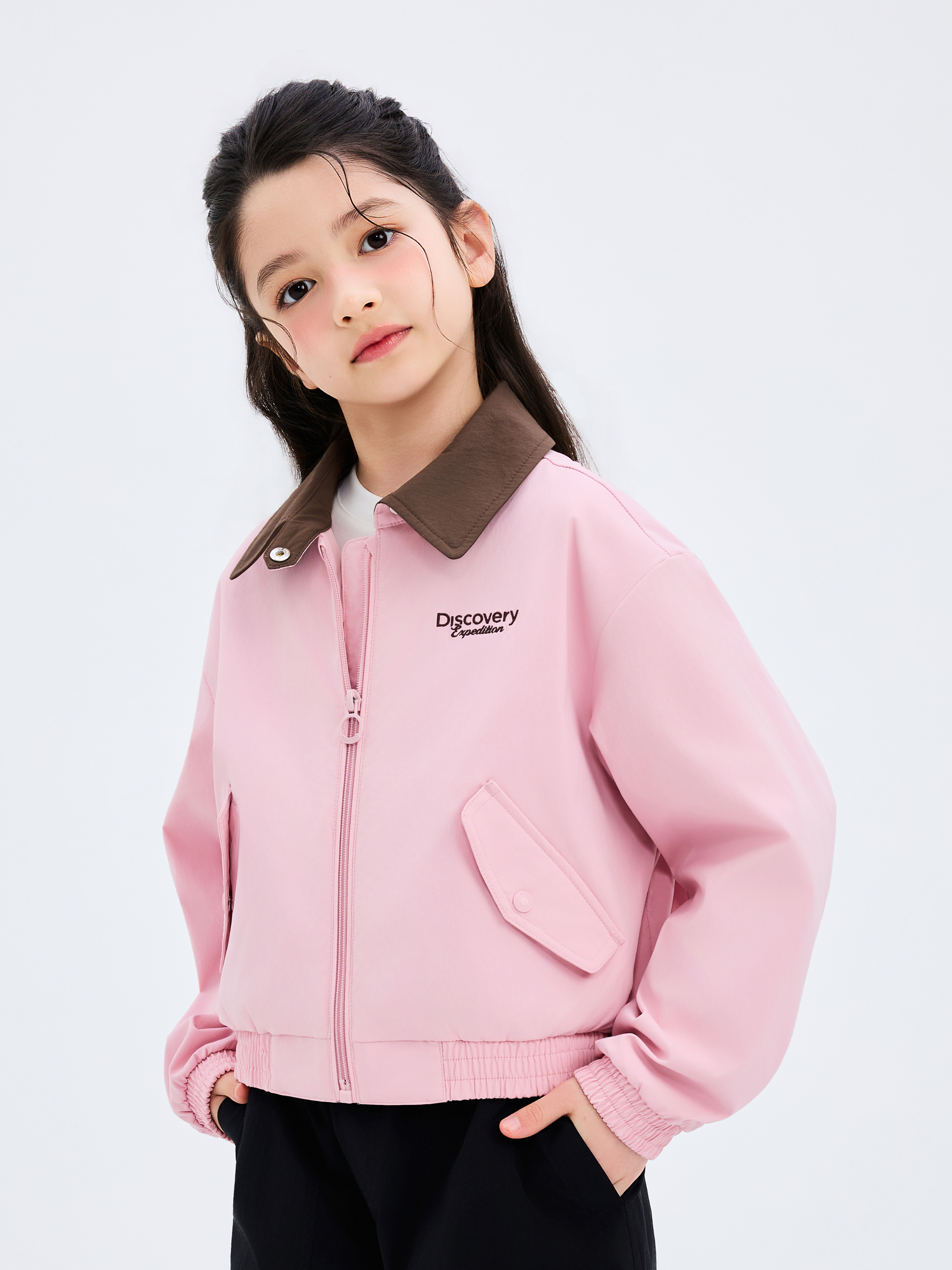 여아 크롭 카라 자켓