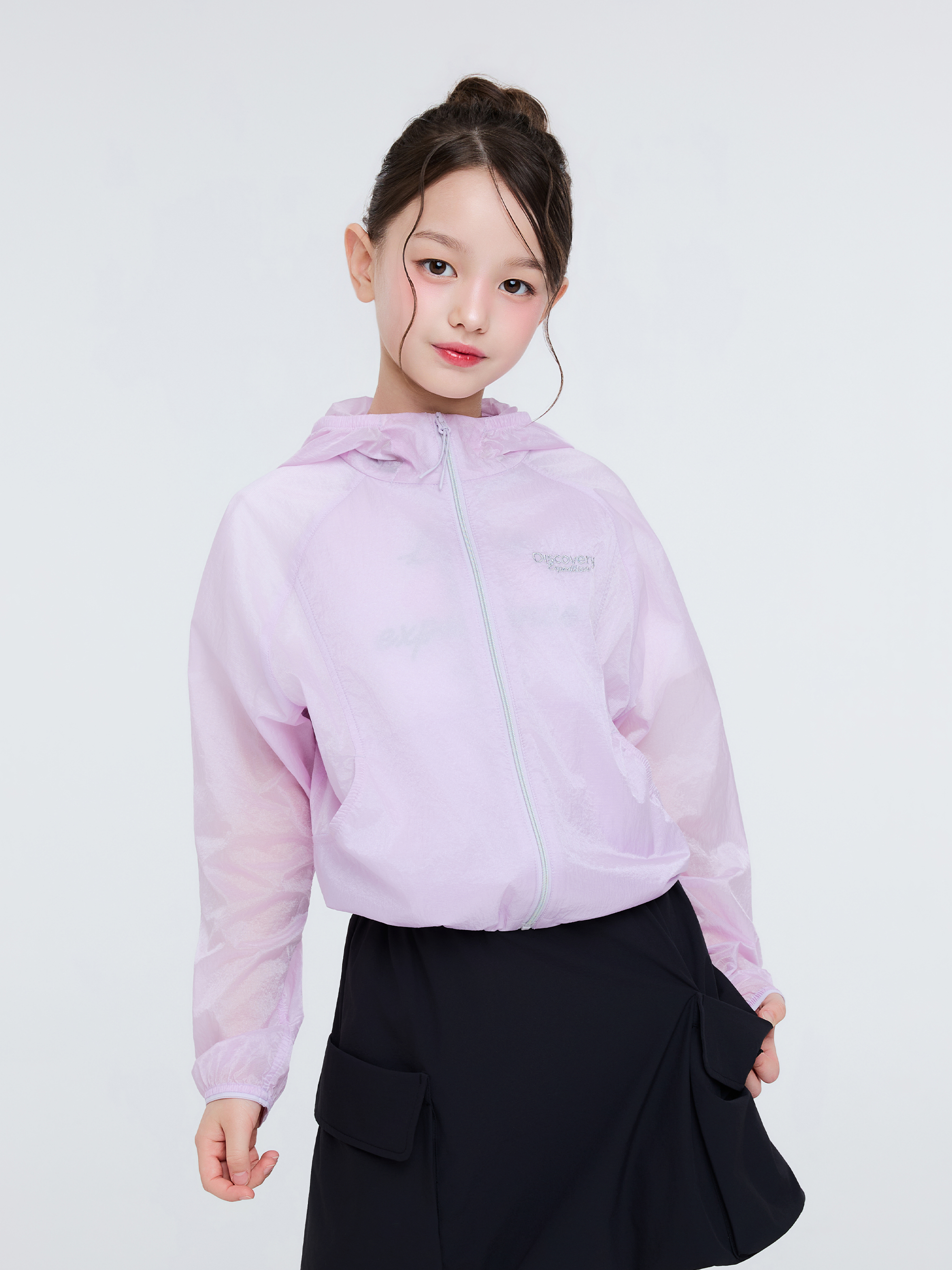여아 글로시 크롭 자켓