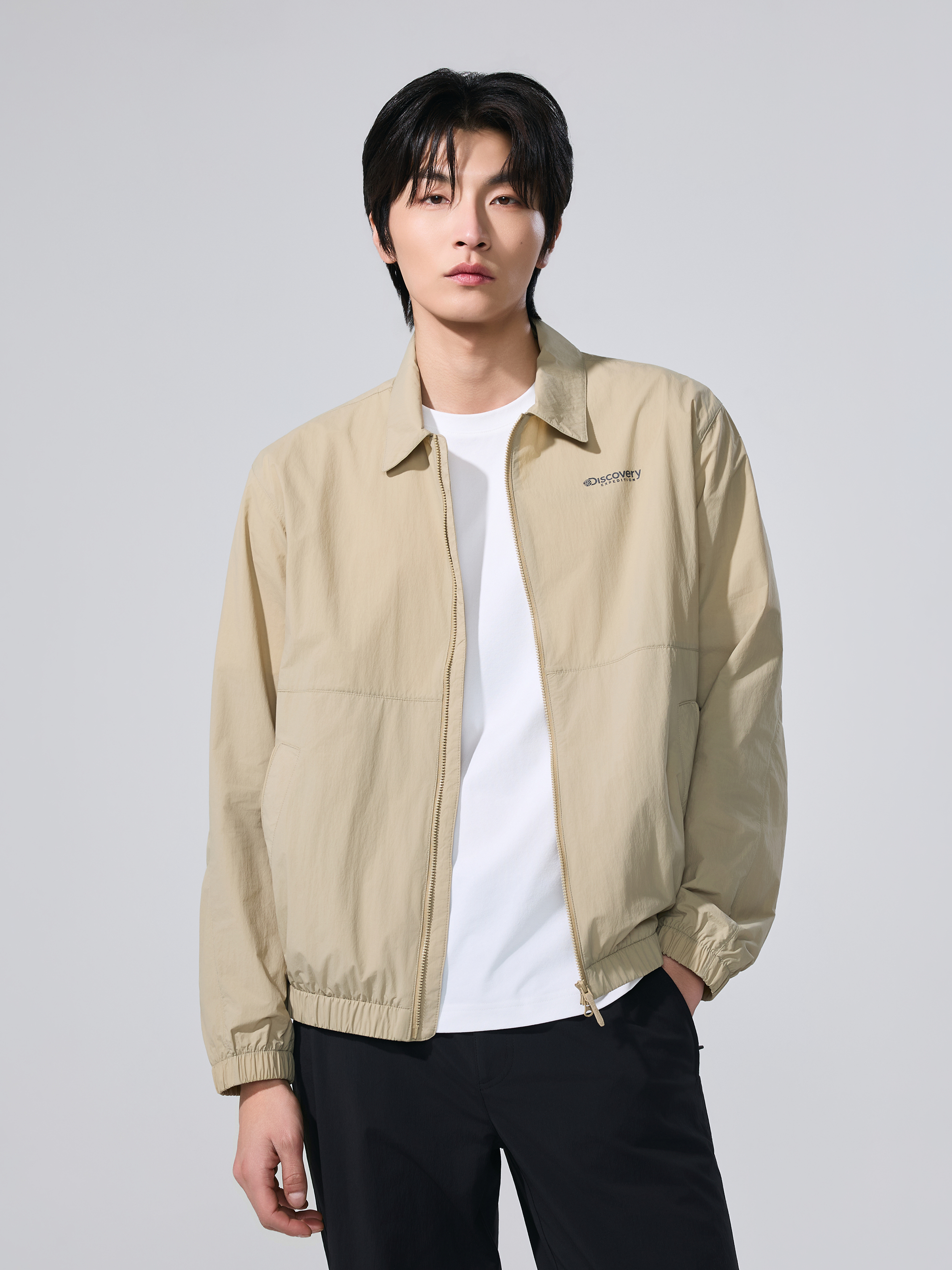 남성 프레시벤트 윌버 카라형 블루종 자켓
