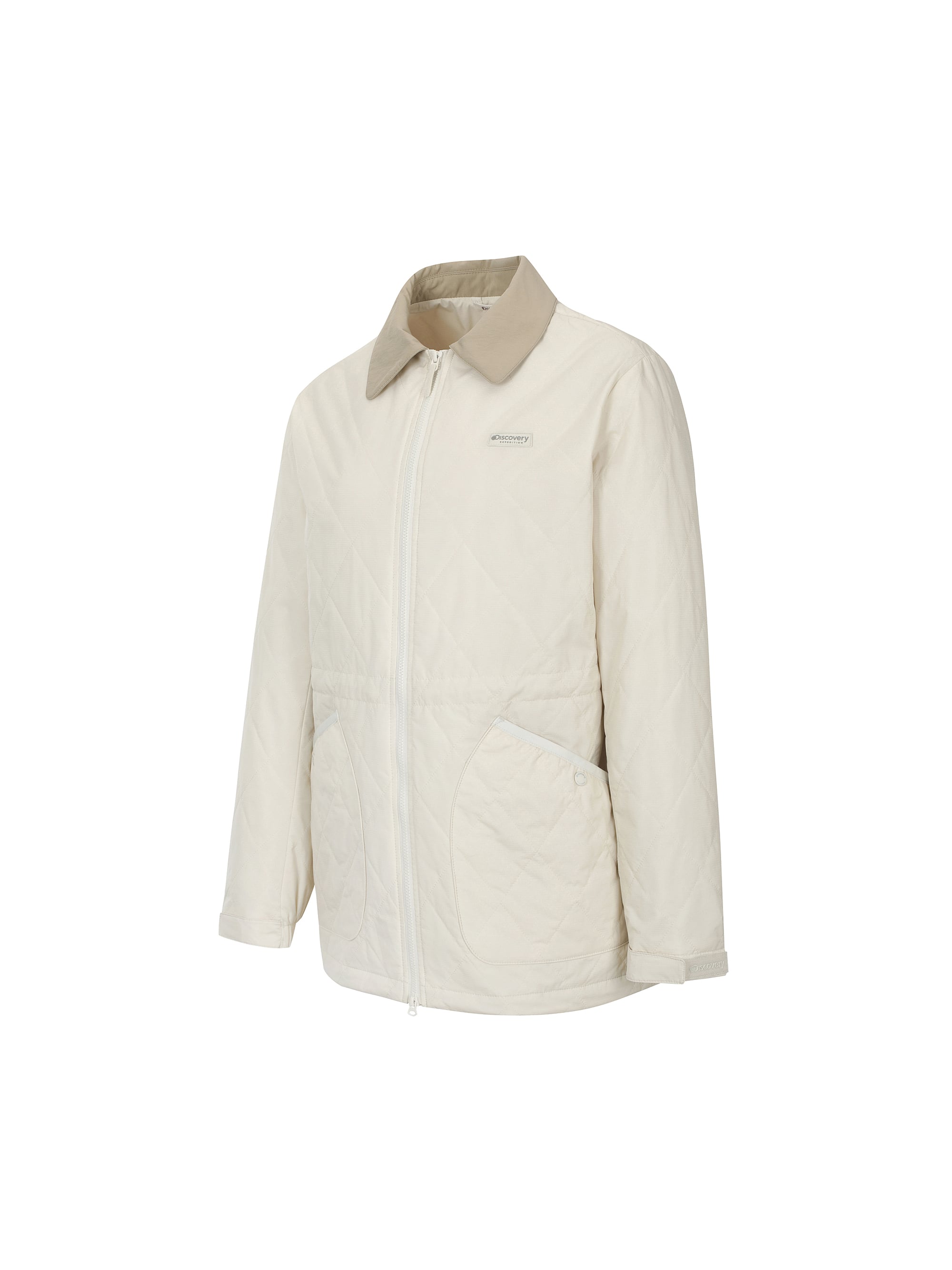 여성 카라형 퀼팅 미드 패딩자켓