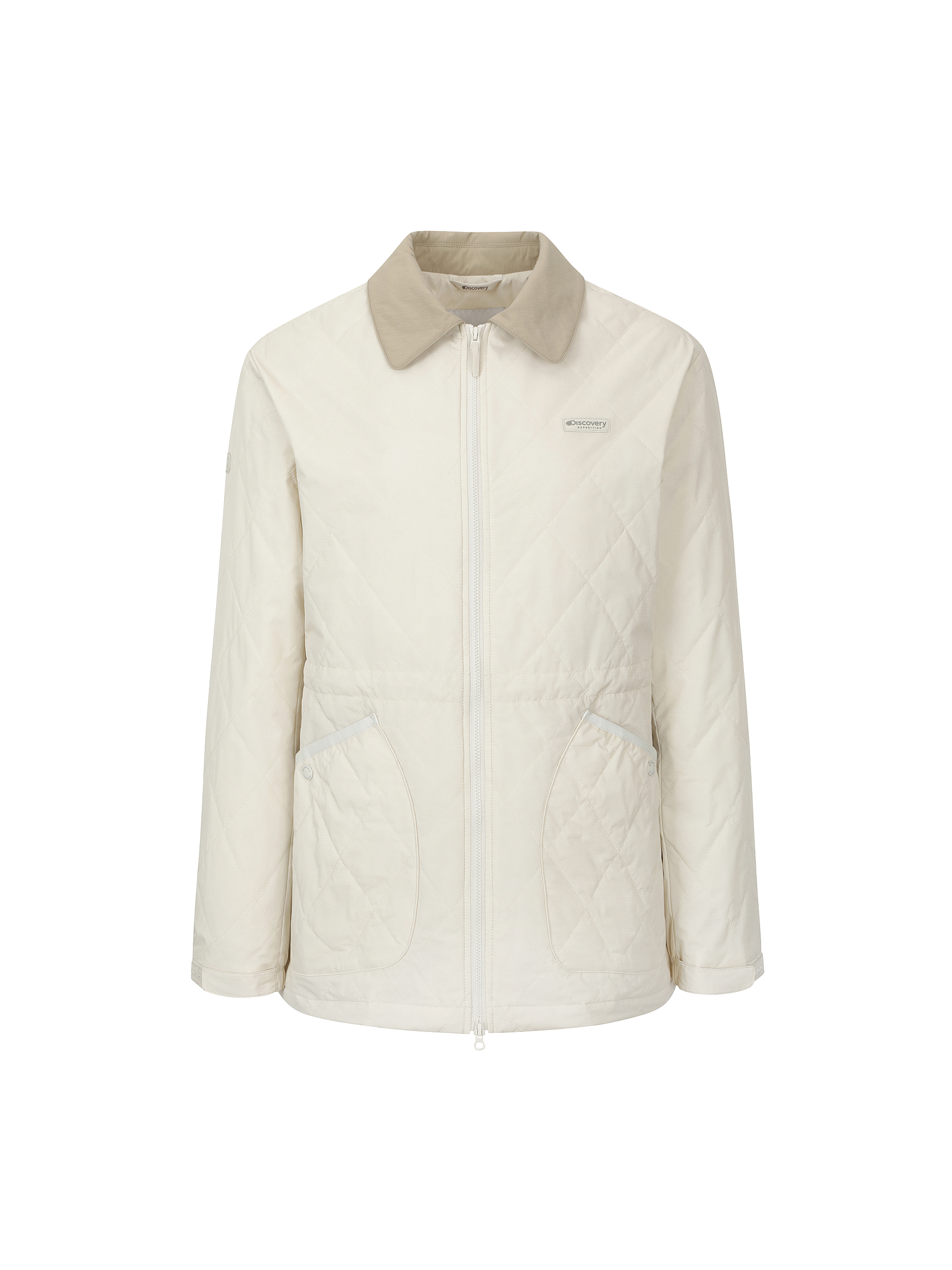 여성 카라형 퀼팅 미드 패딩자켓