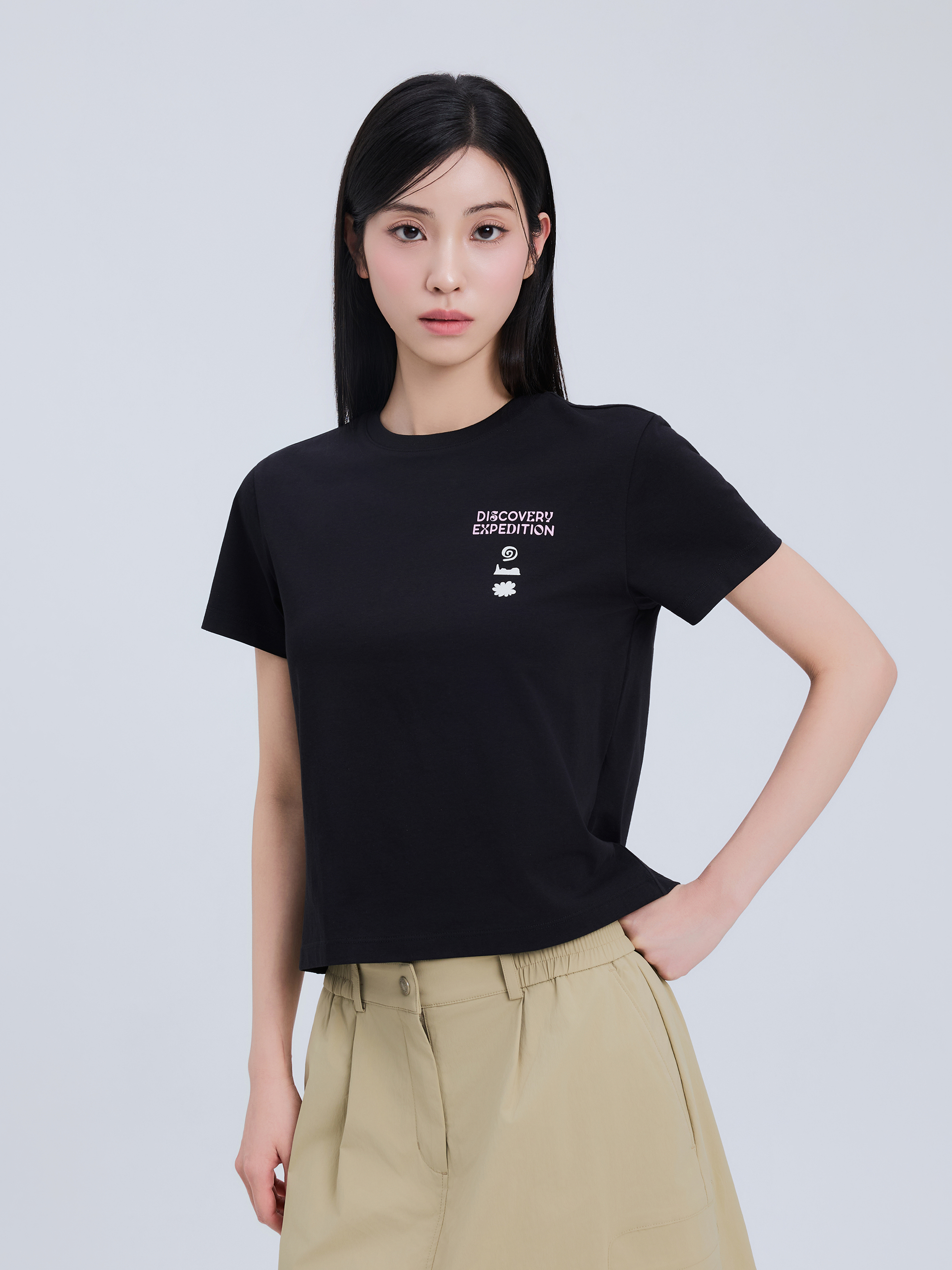 여성 프레시벤트 네이처 크롭 반팔티셔츠