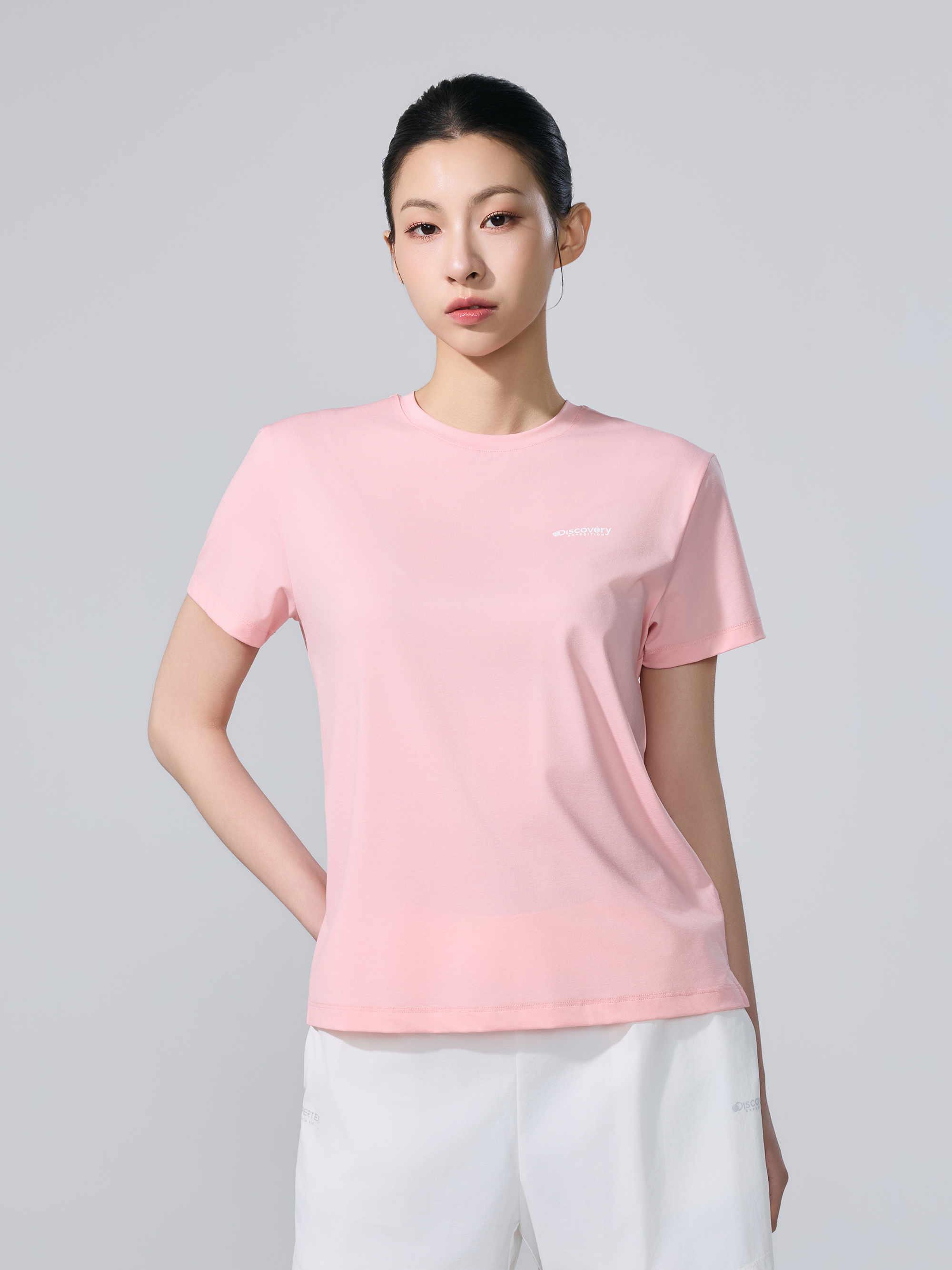 여성 로고포인트 러닝 티셔츠