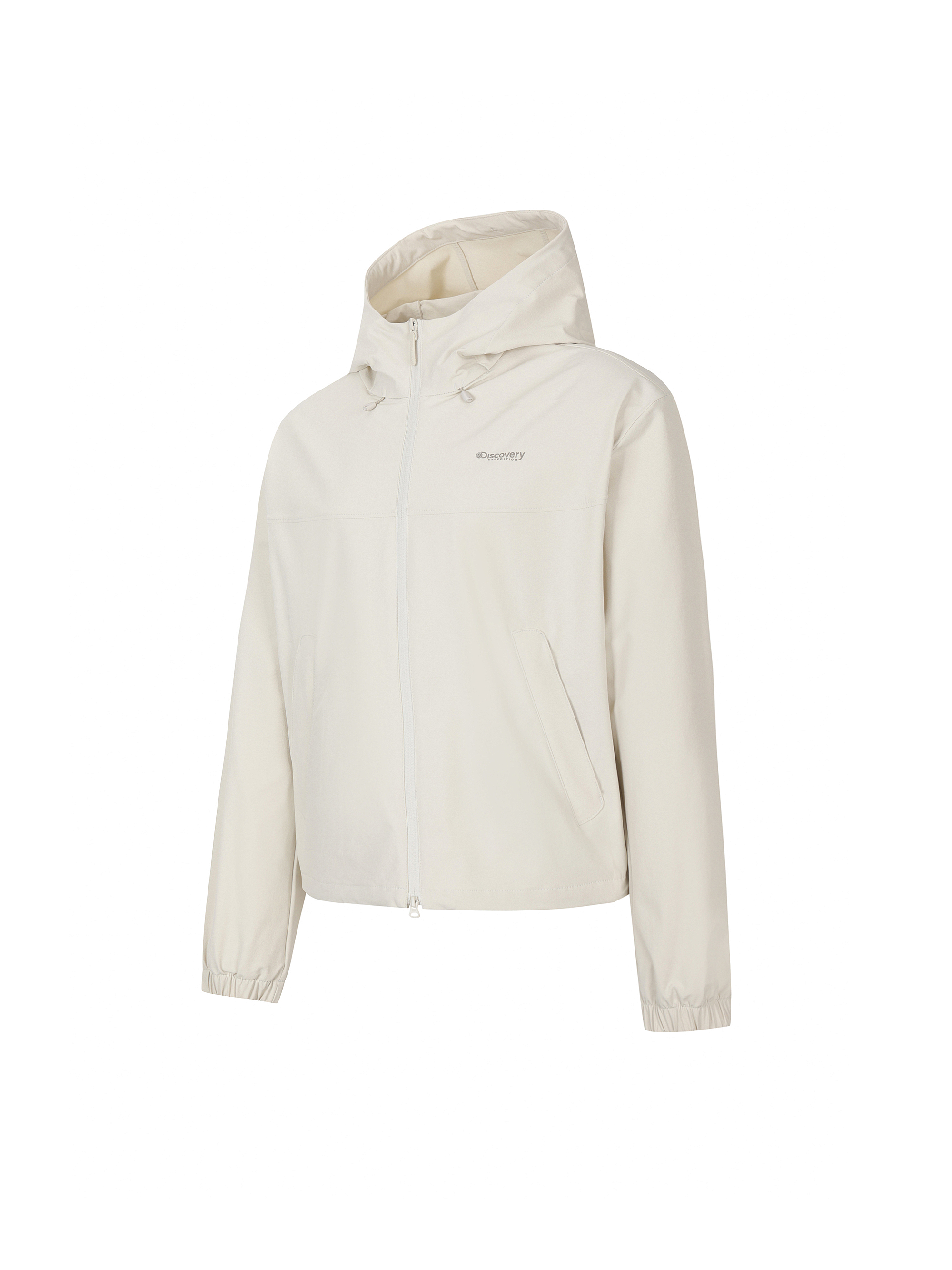 여성 스트레치 우븐 트레이닝 크롭 후드 자켓