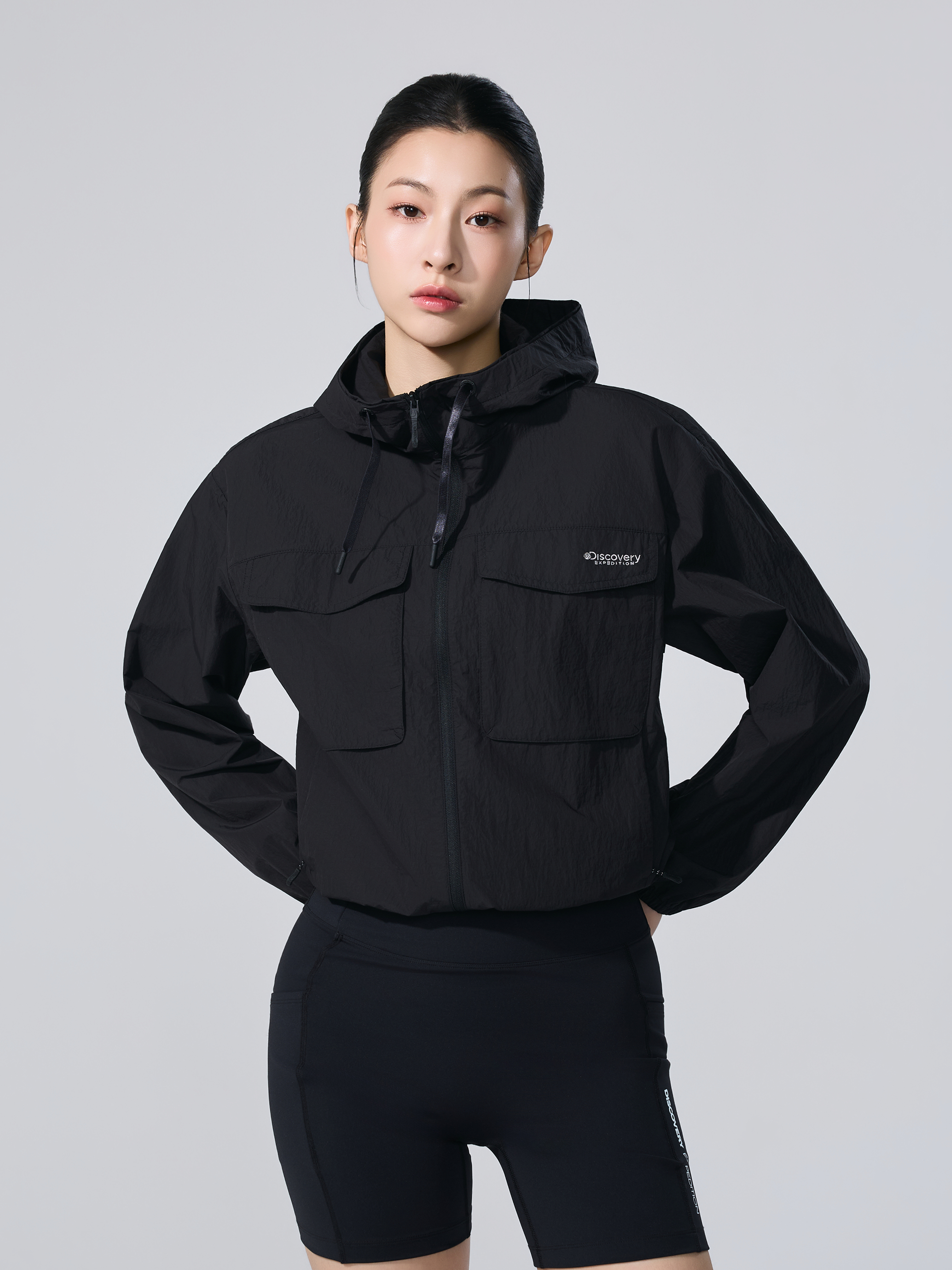 여성 프레시벤트2.0 포켓 크롭 바람막이