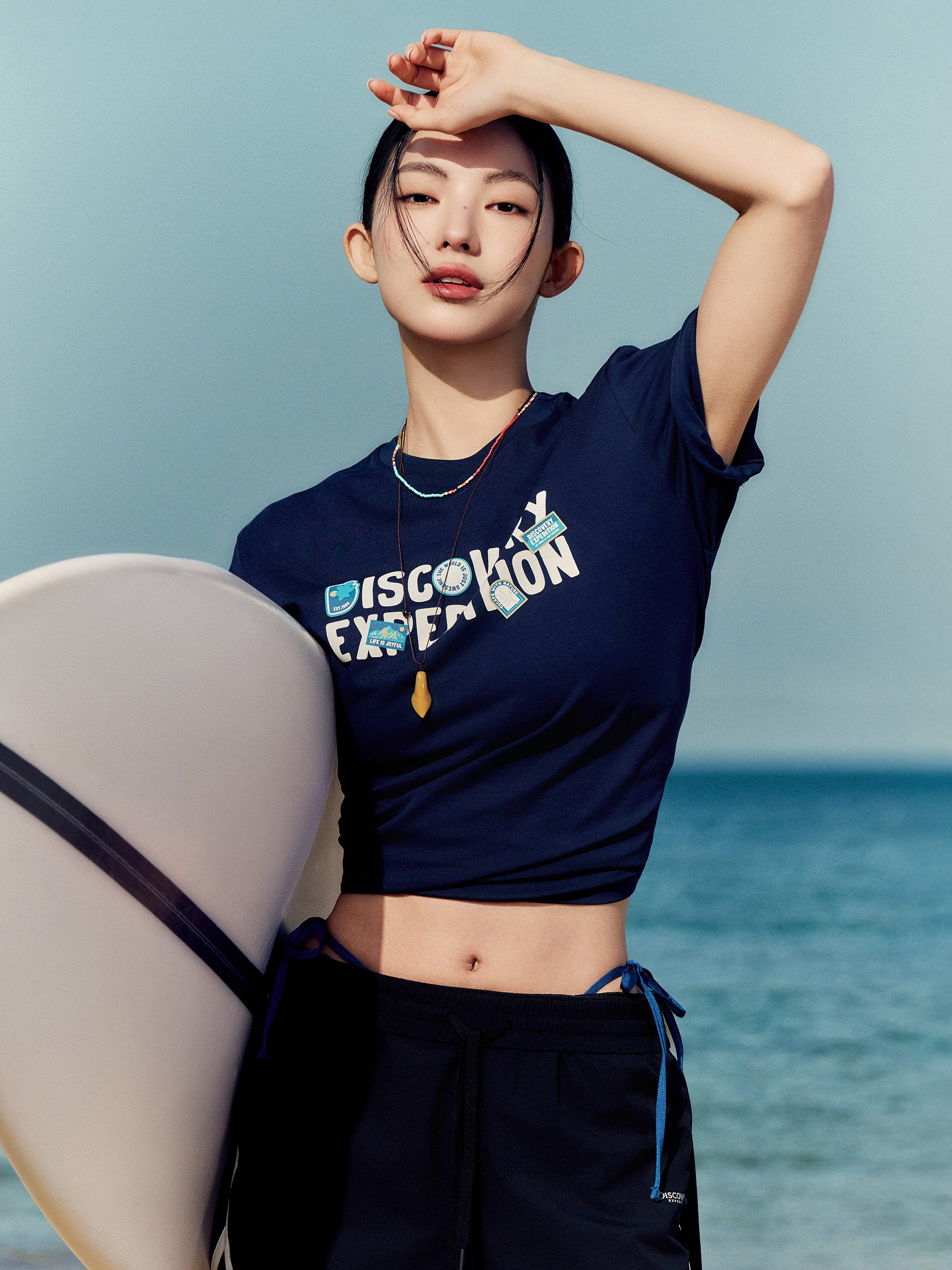 유니 프레시벤트 콜라주 레터링 반팔티셔츠