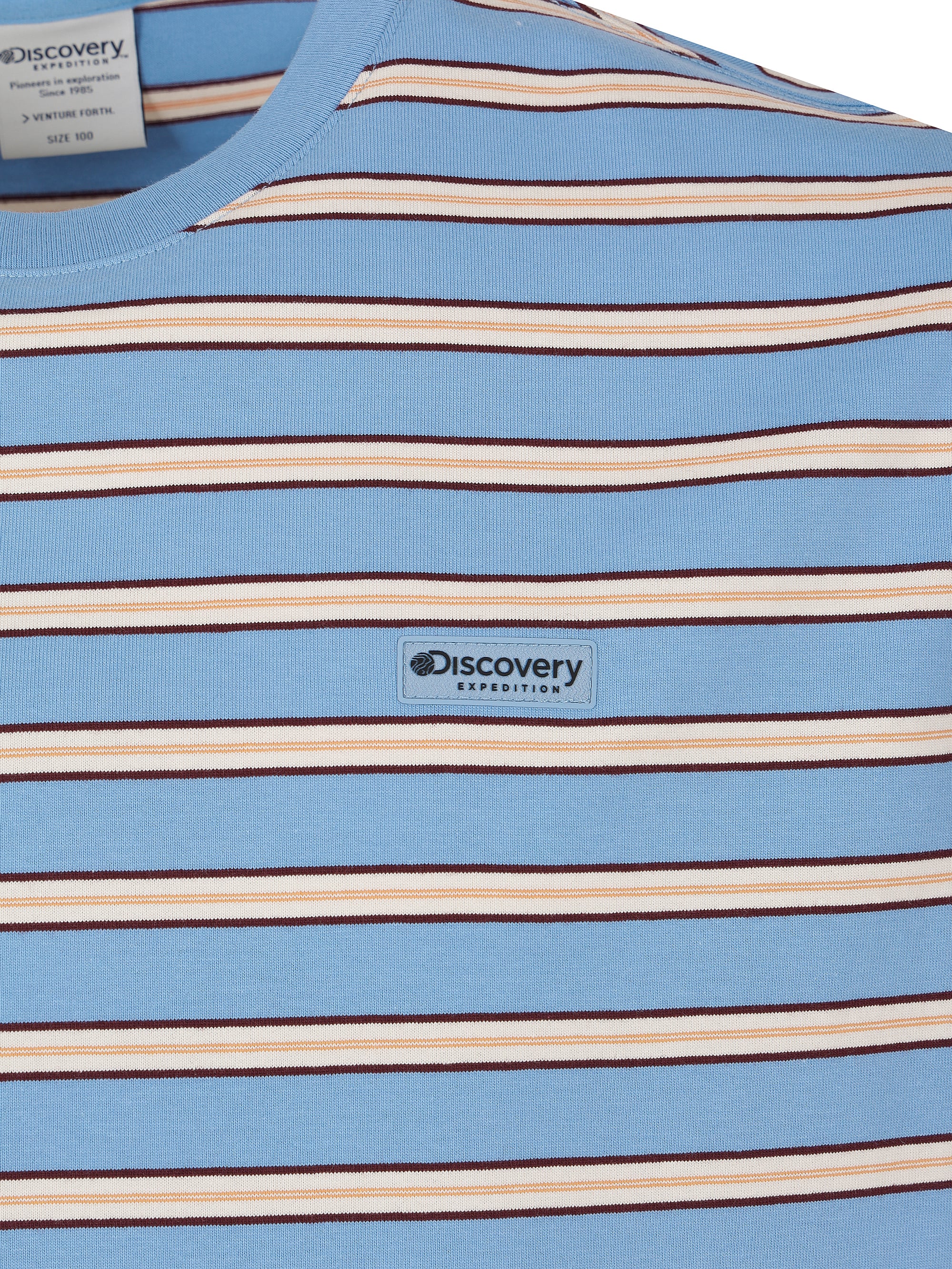 유니 멀티 스트라이프 반팔티셔츠