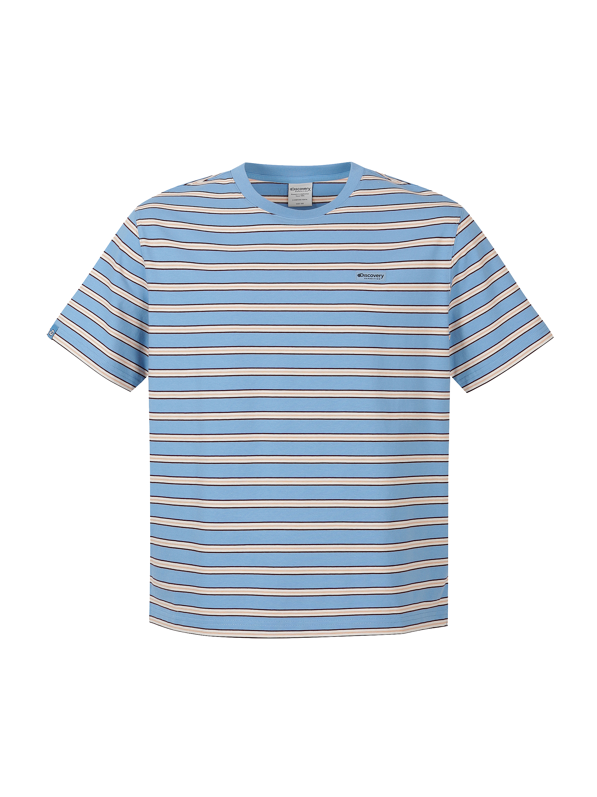 유니 멀티 스트라이프 반팔티셔츠