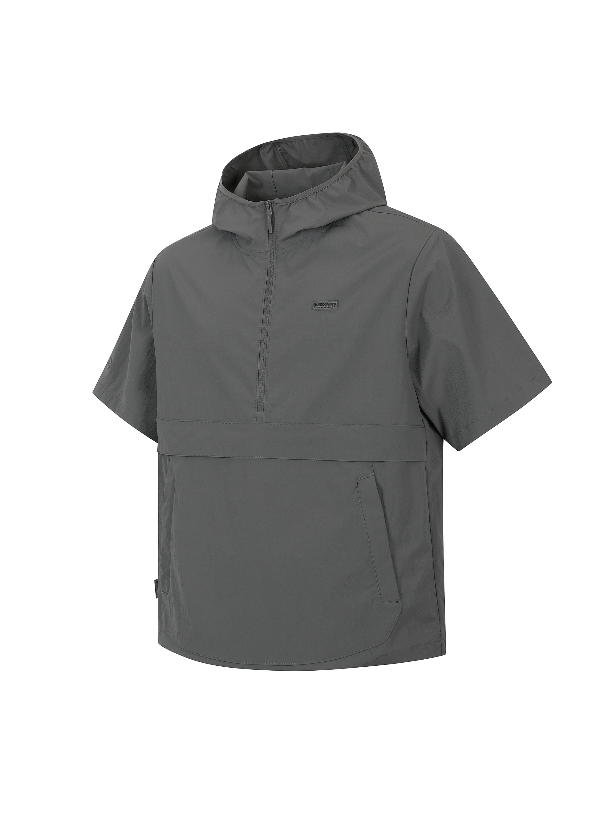 유니 프레시벤트 경량 우븐 트레이닝 반팔 후드 아노락